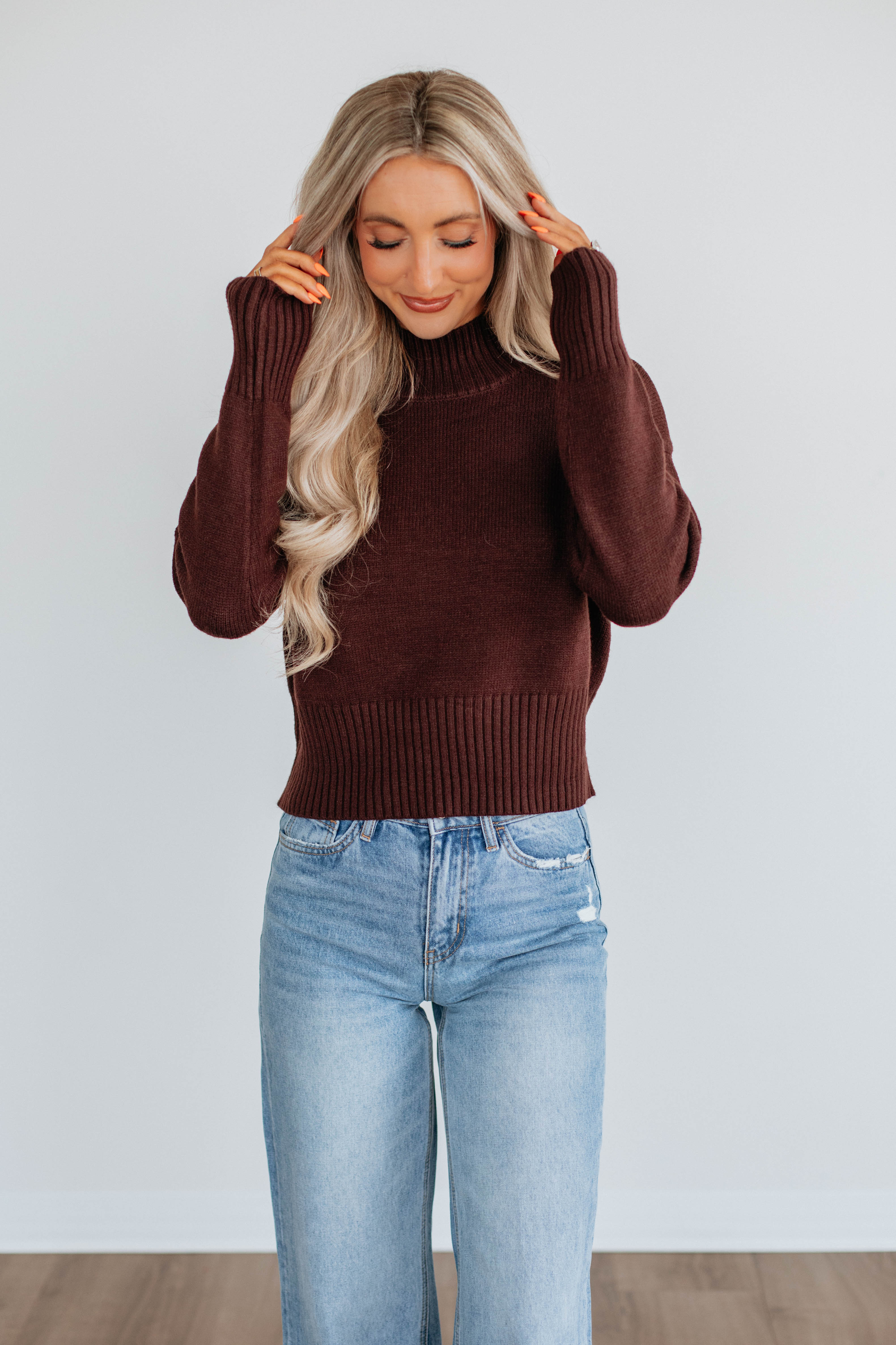 Maya Mock Neck Sweater