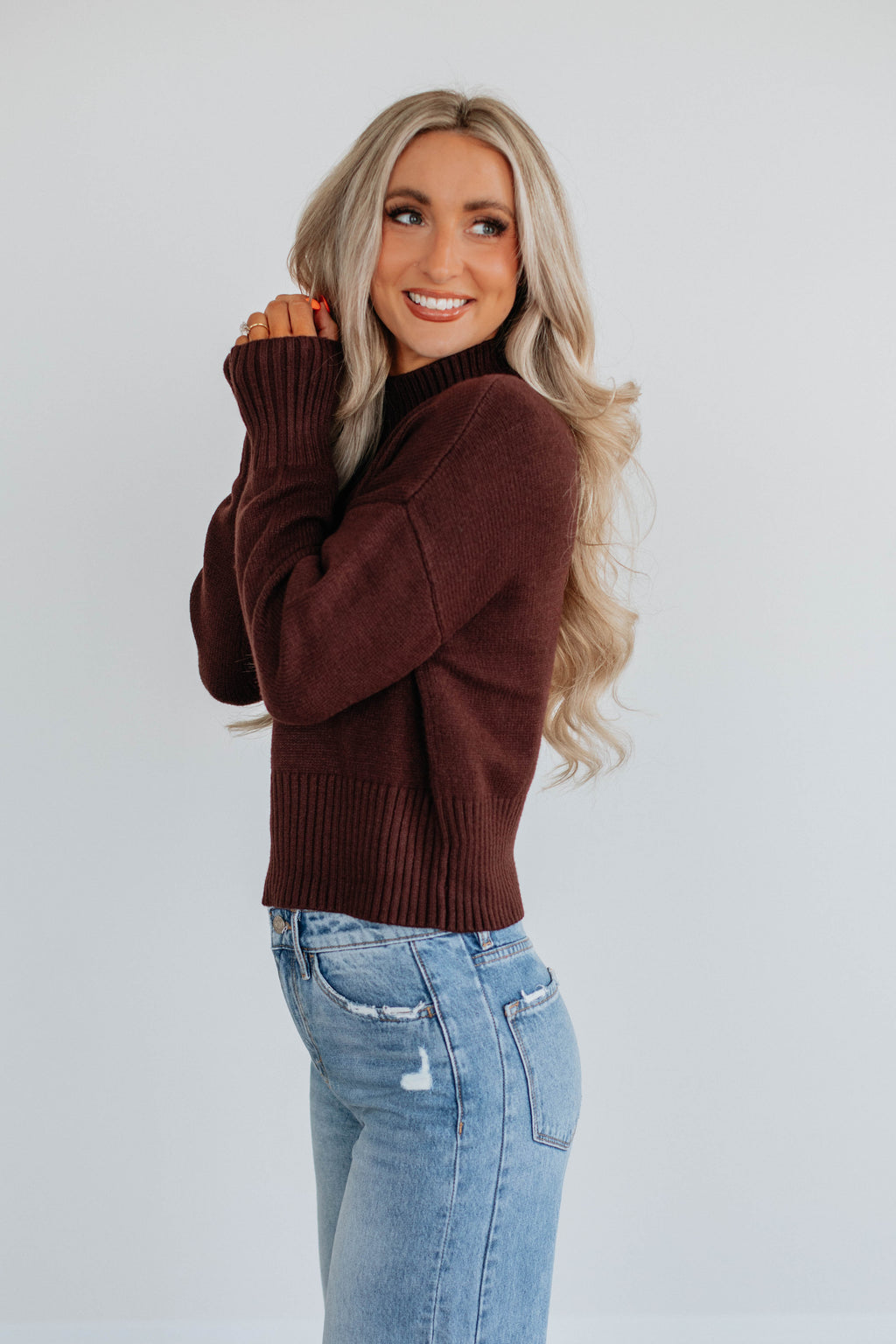 Maya Mock Neck Sweater