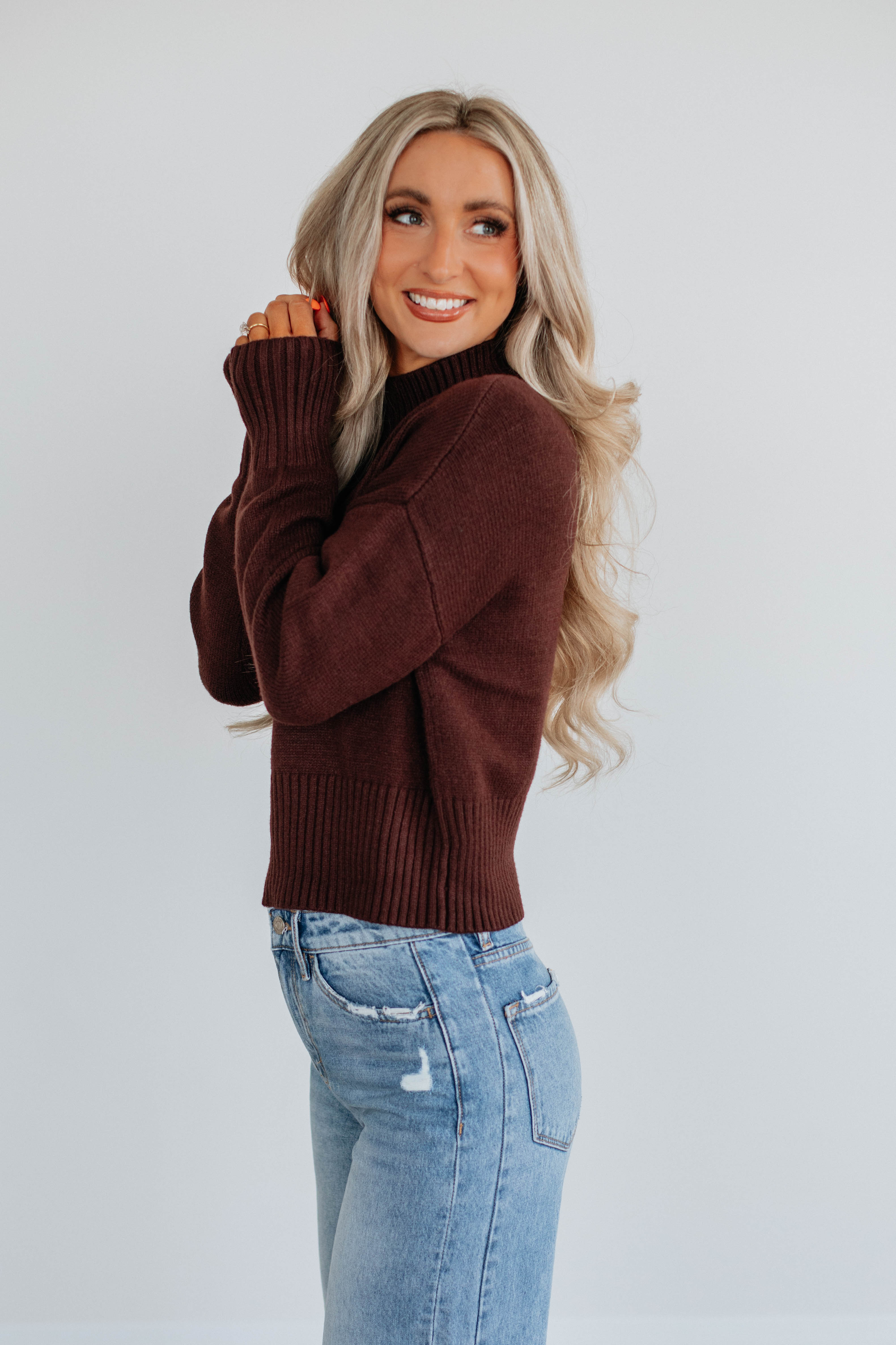 Maya Mock Neck Sweater