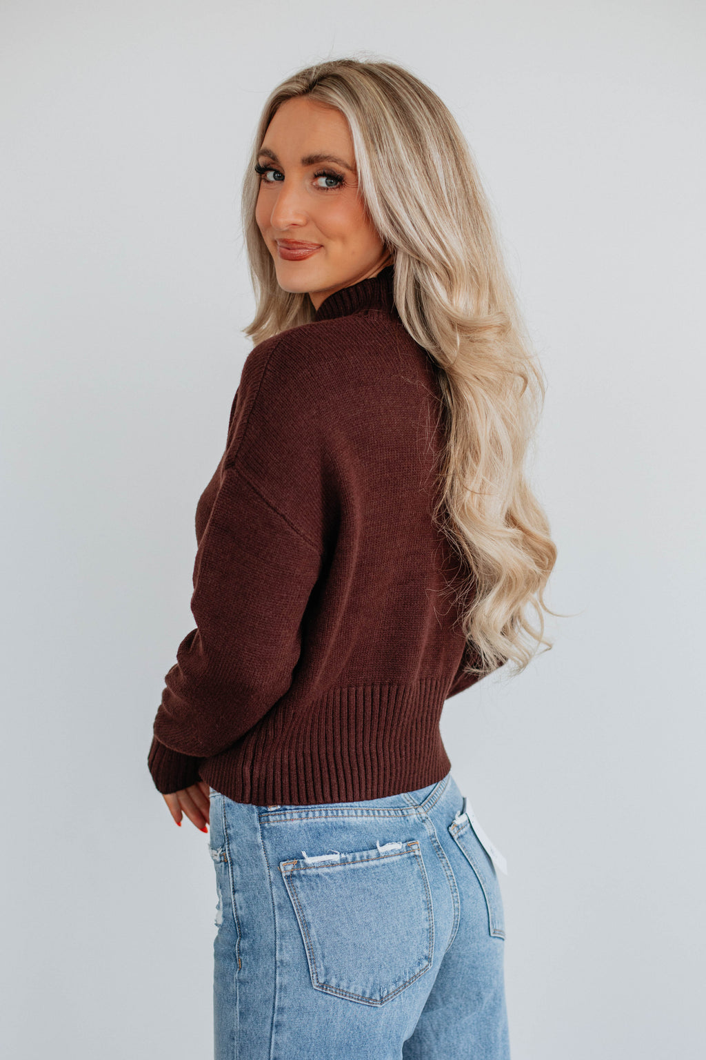 Maya Mock Neck Sweater