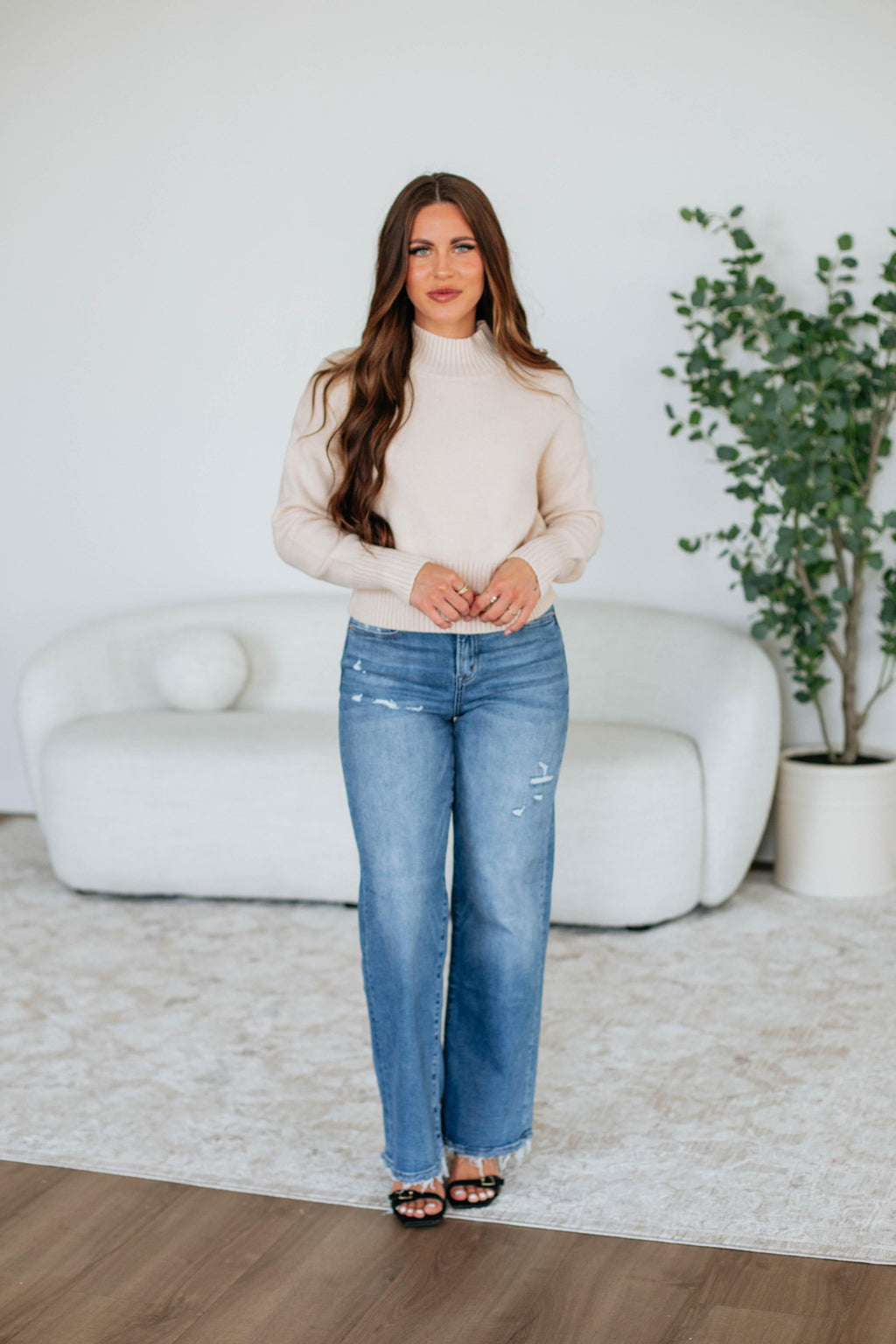 Maya Mock Neck Sweater