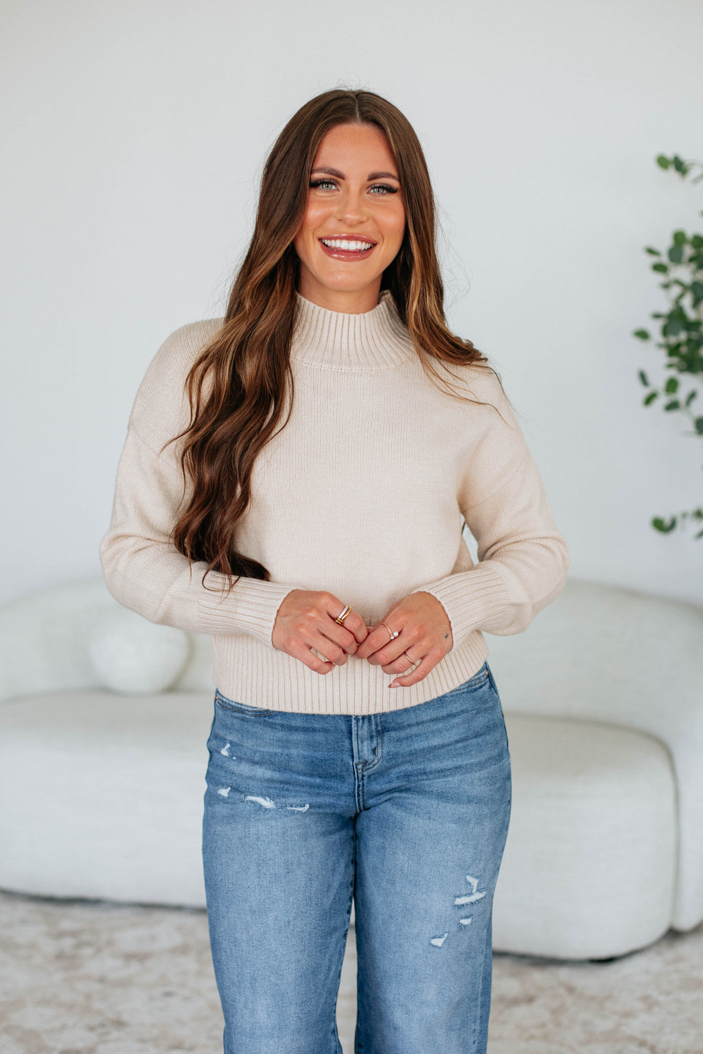 Maya Mock Neck Sweater