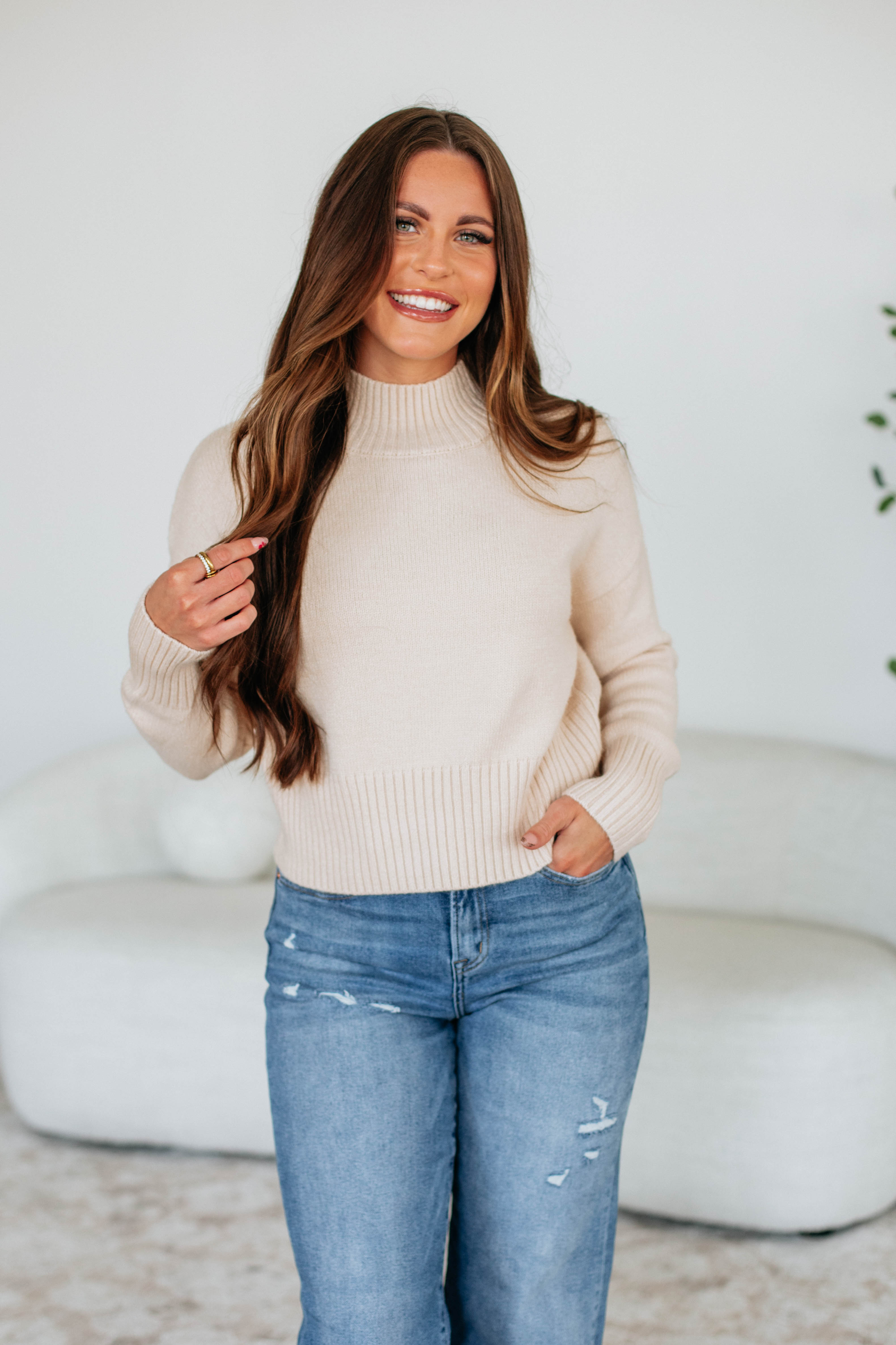 Maya Mock Neck Sweater
