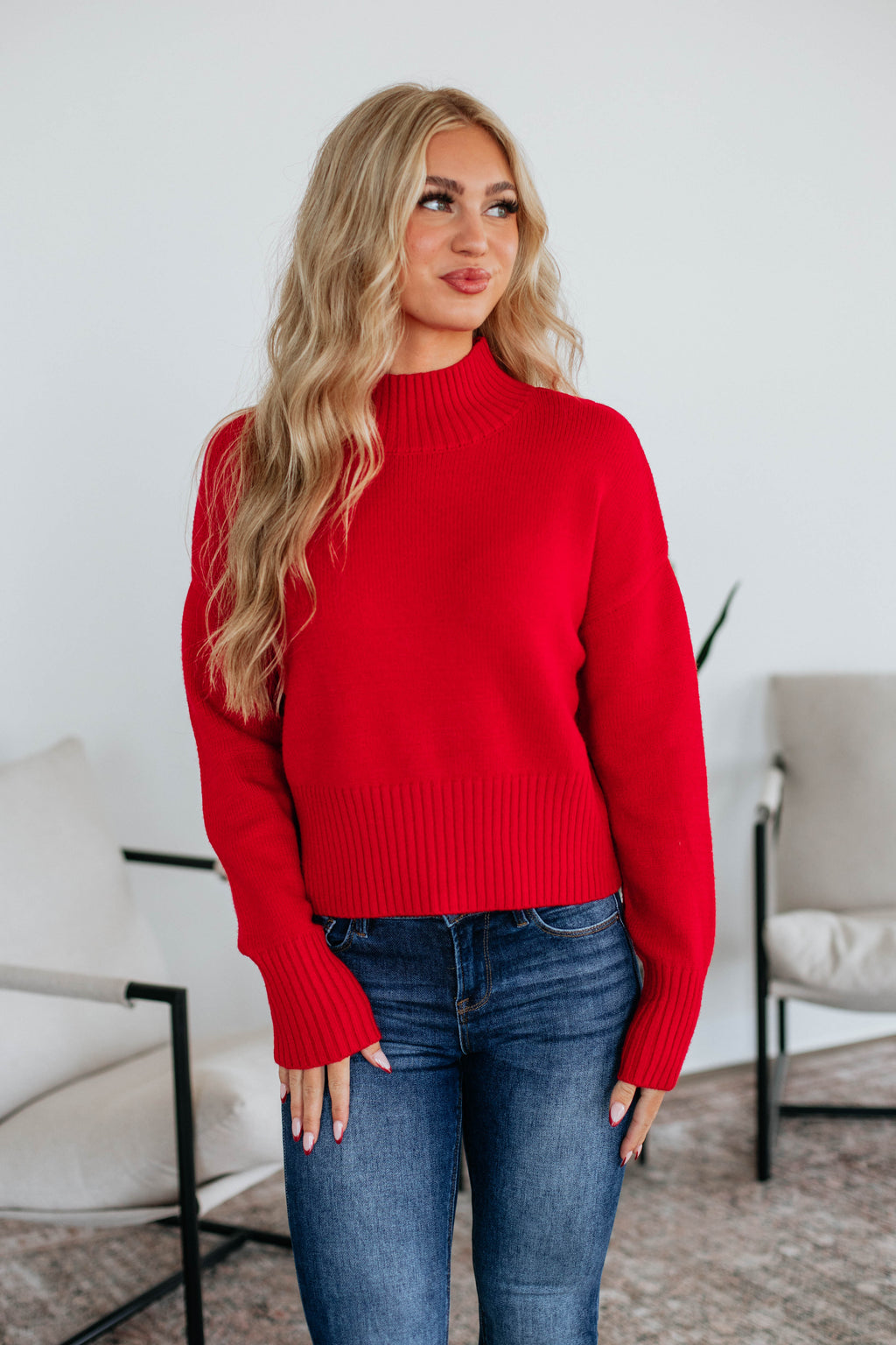 Maya Mock Neck Sweater