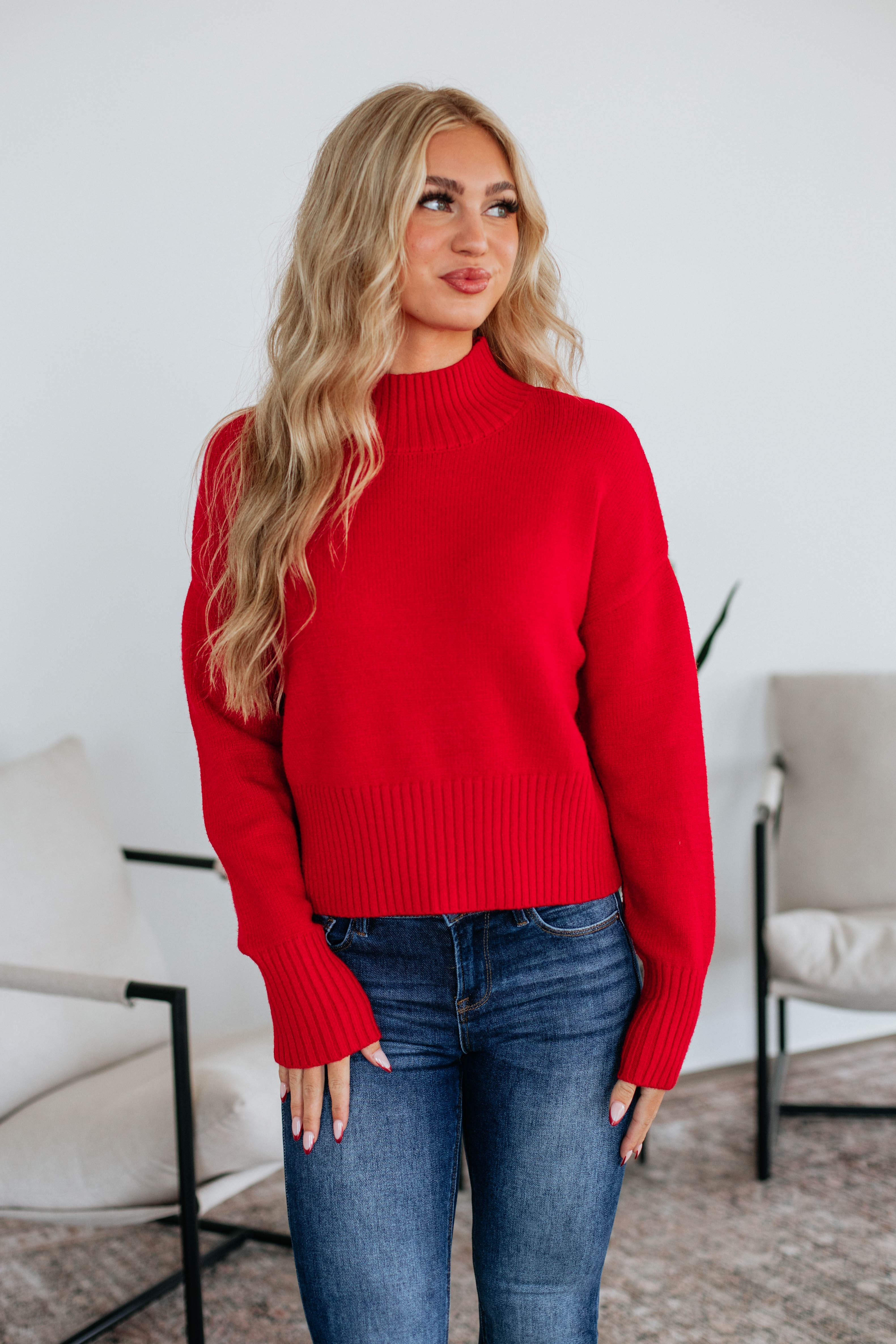 Maya Mock Neck Sweater