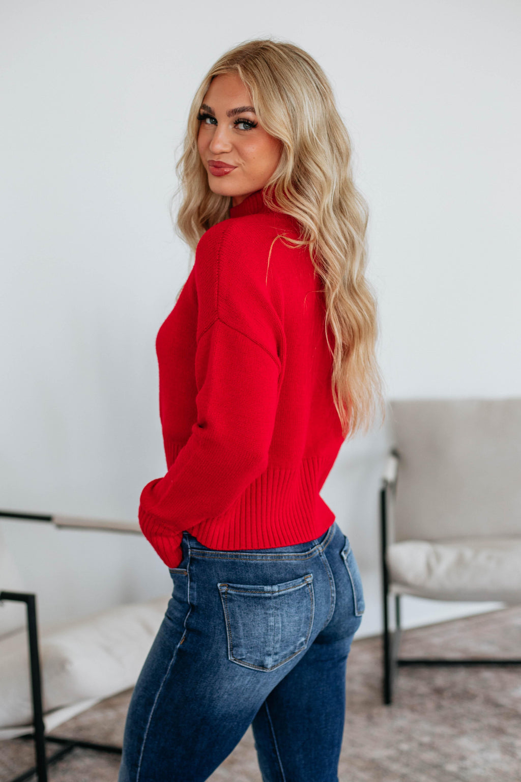 Maya Mock Neck Sweater