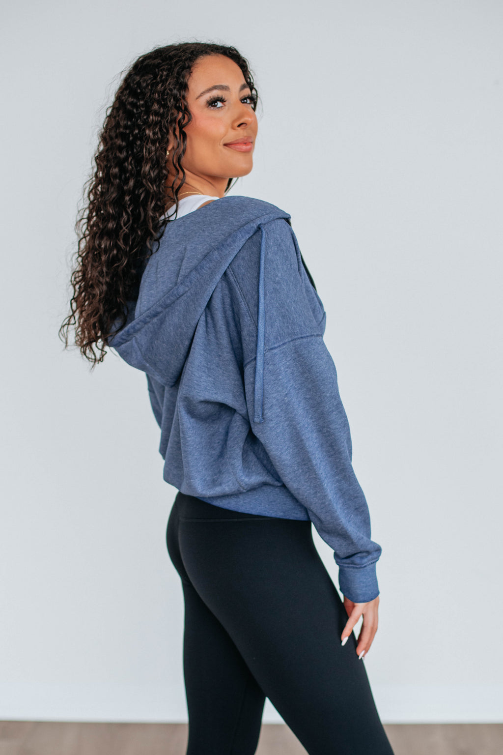 Maxwell Washed Zip-Up Hoodie - Navy