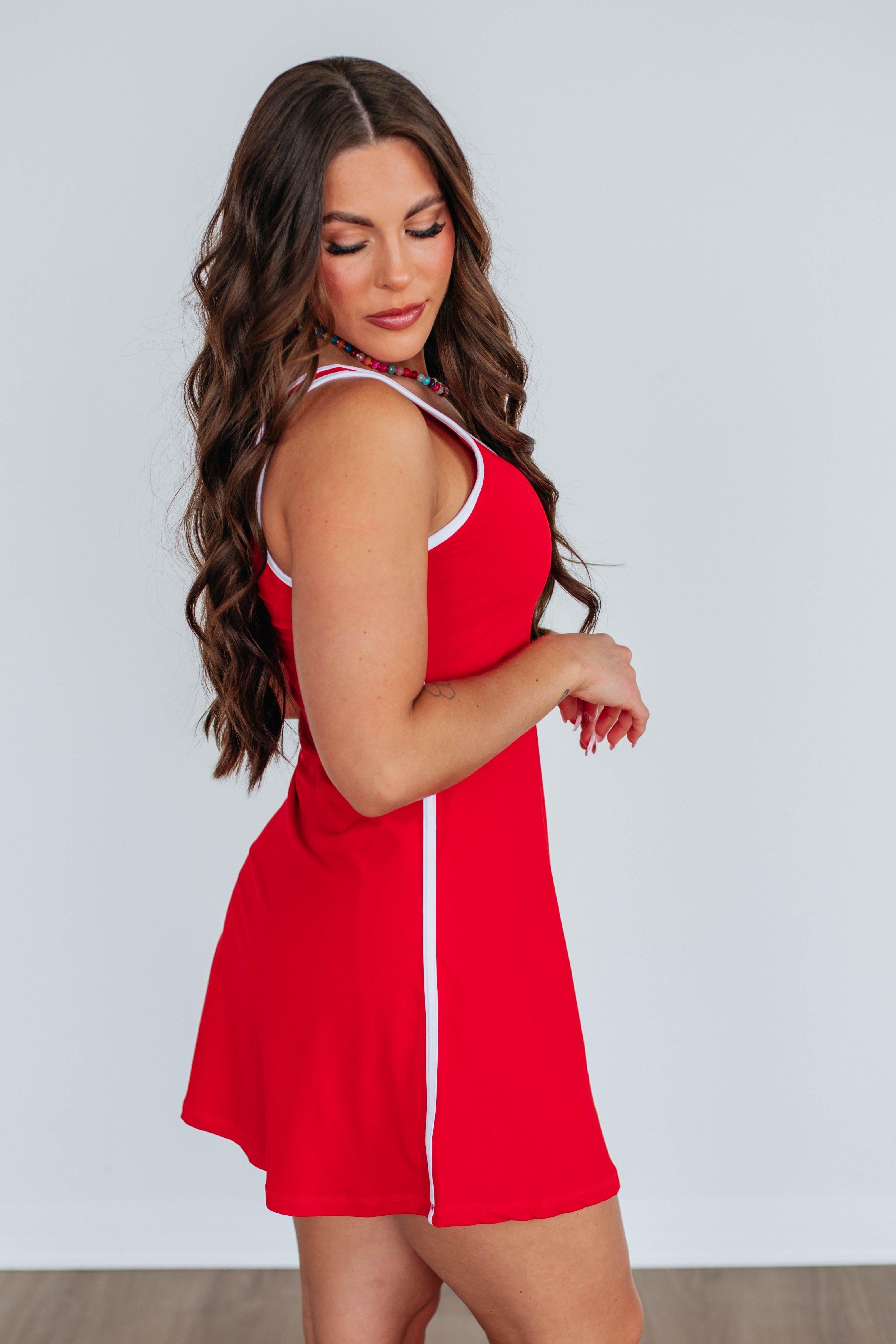 Kamdyn Active Dress - Cherry