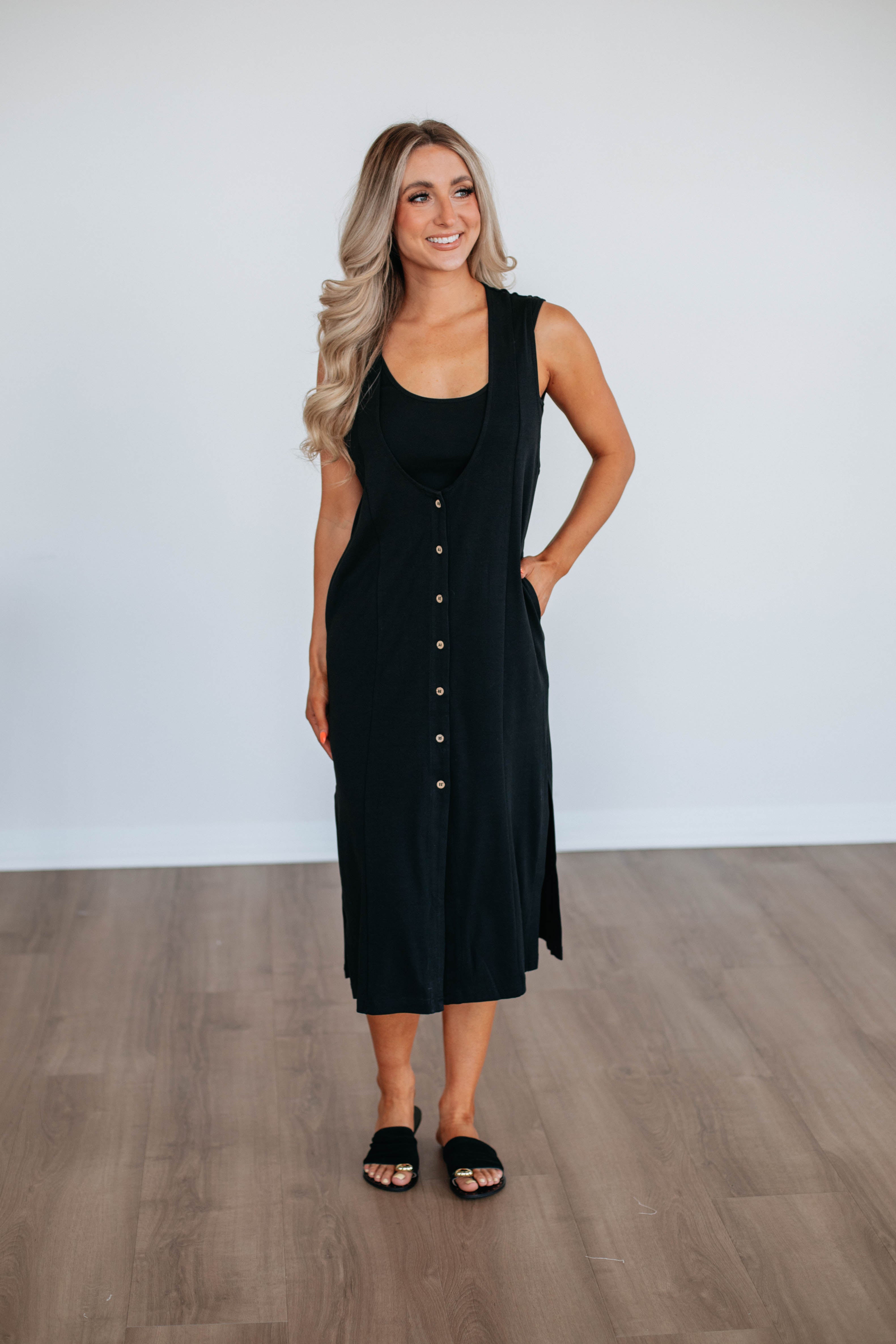 Alina Two-Piece Dress Set - Black