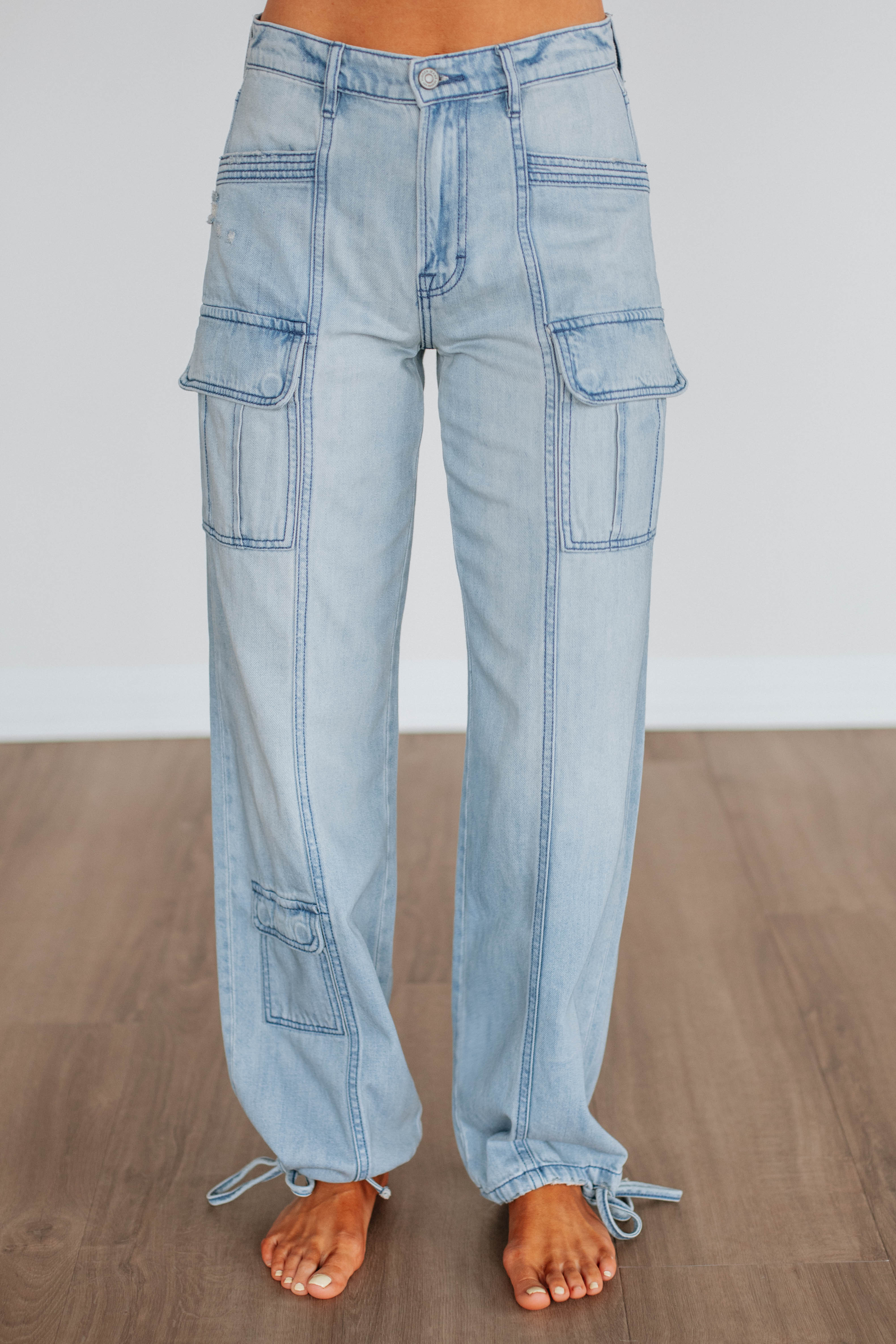 Alyx Hidden Cargo Jeans - Light Wash