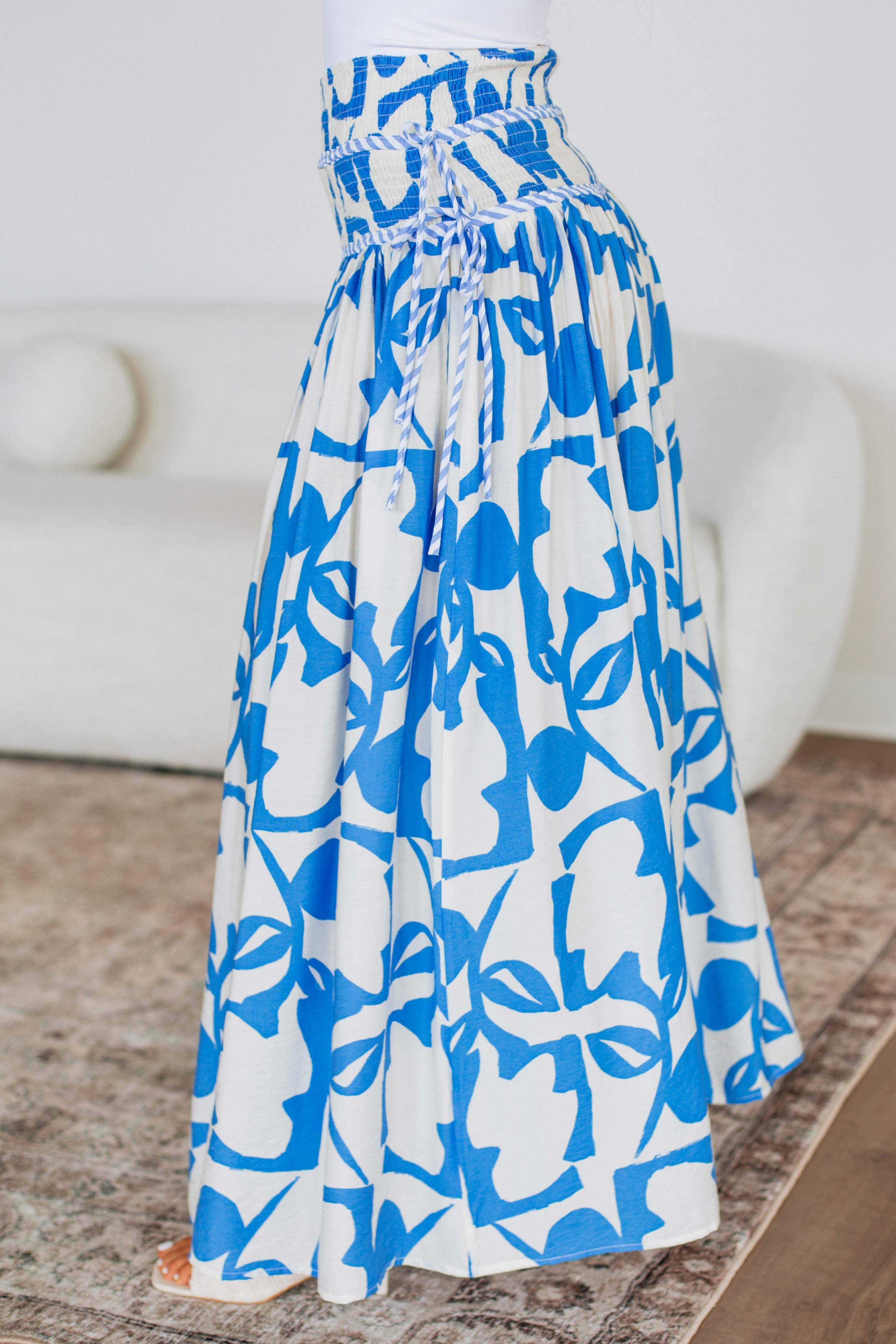 Ambria Maxi Skirt - Ocean Mix