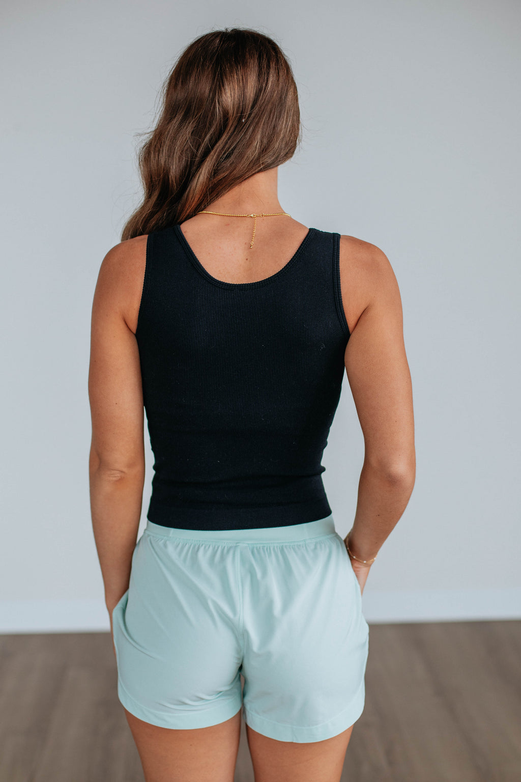 Ashter Ribbed Tank - Black