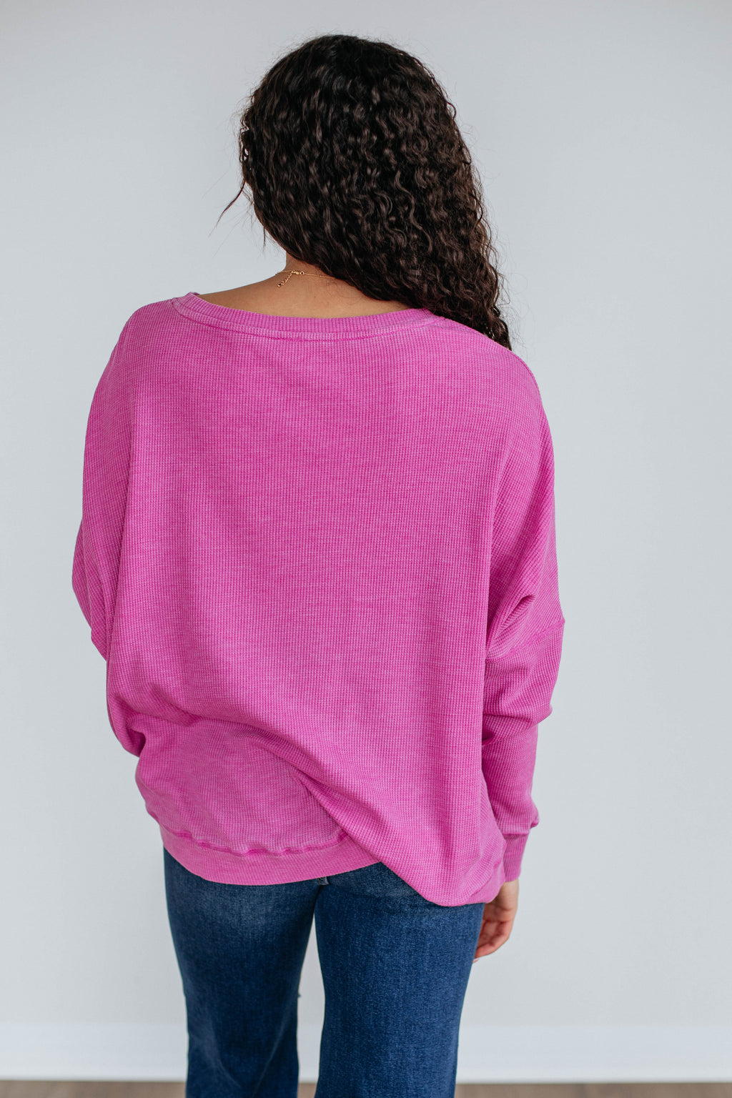 Breah Waffle Knit Top - Orchid