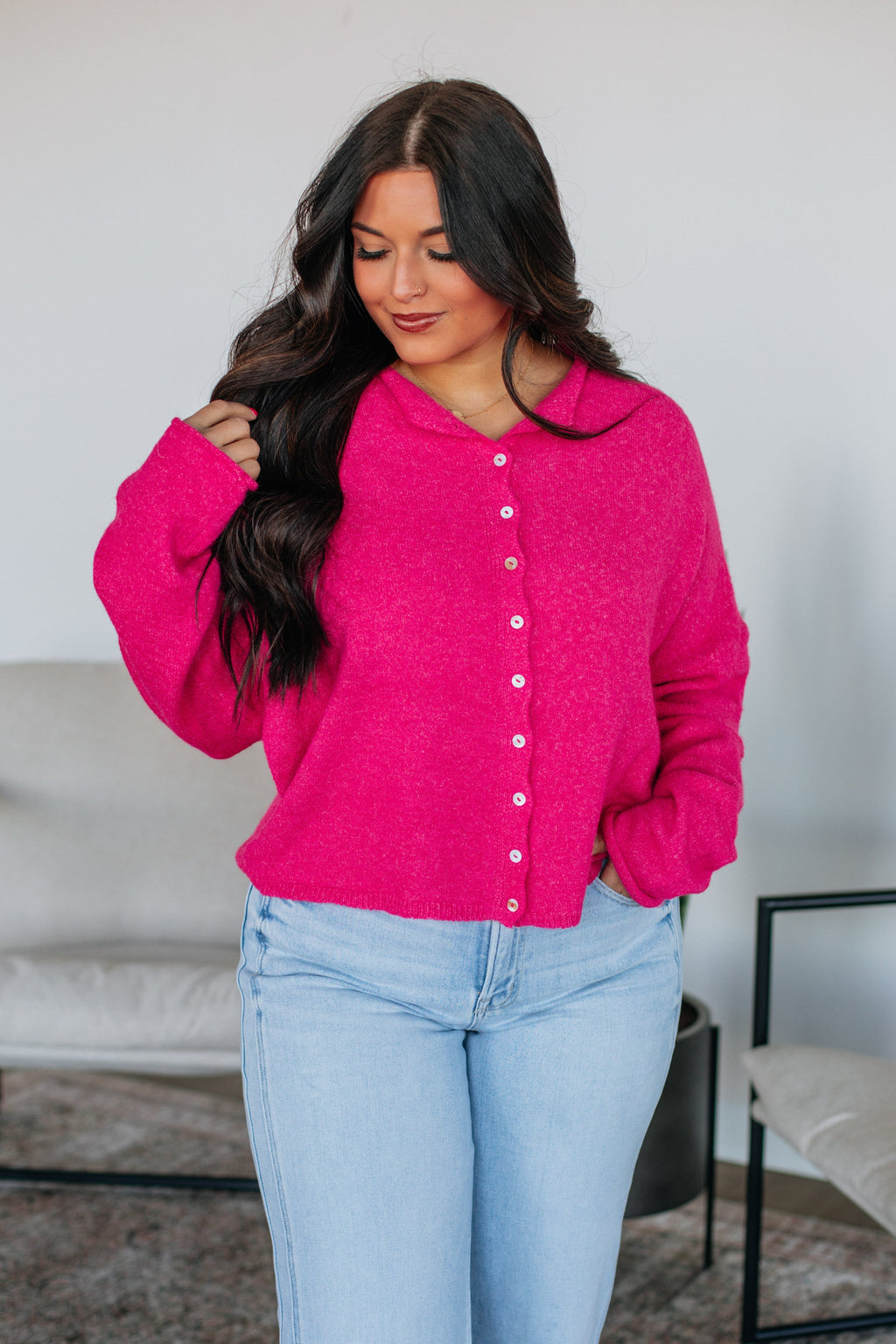Brooke Cardigan - Fuchsia