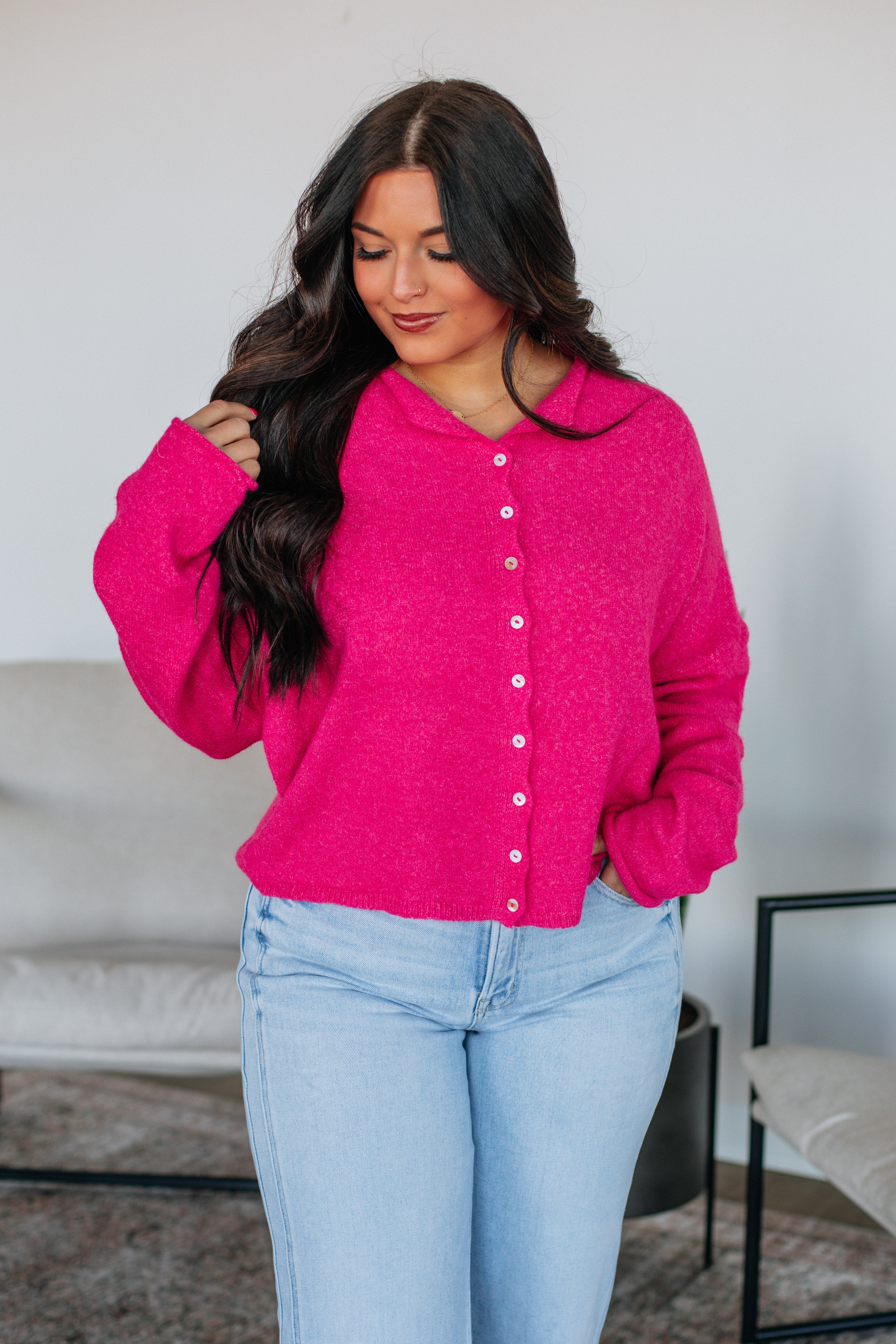 Brooke Cardigan - Fuchsia