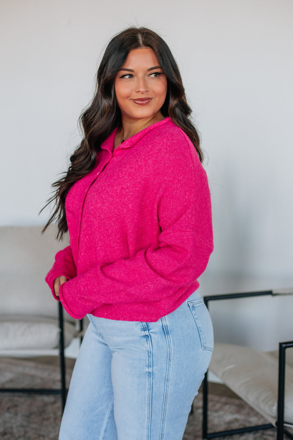 Brooke Cardigan - Fuchsia