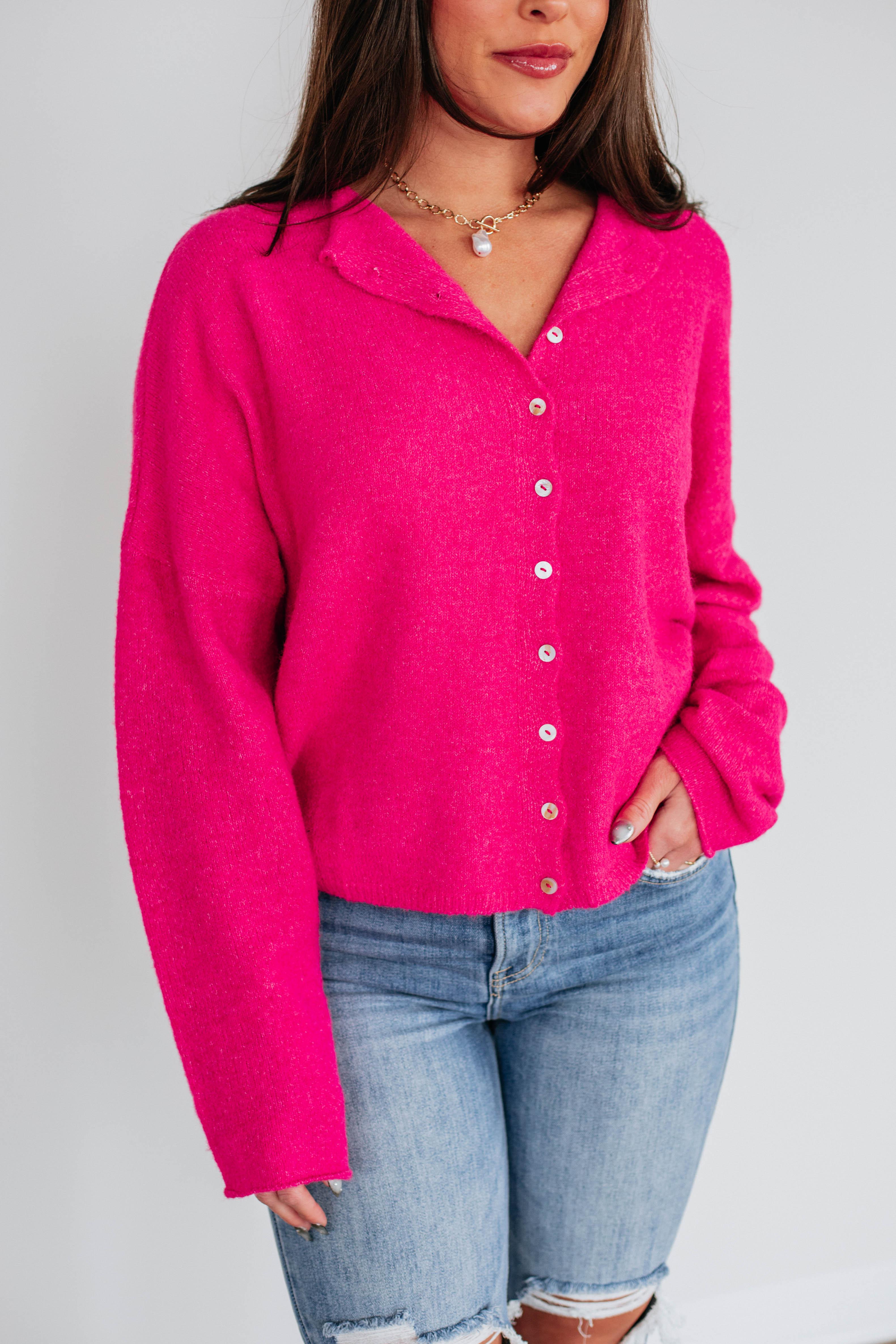 Brooke Cardigan - Fuchsia