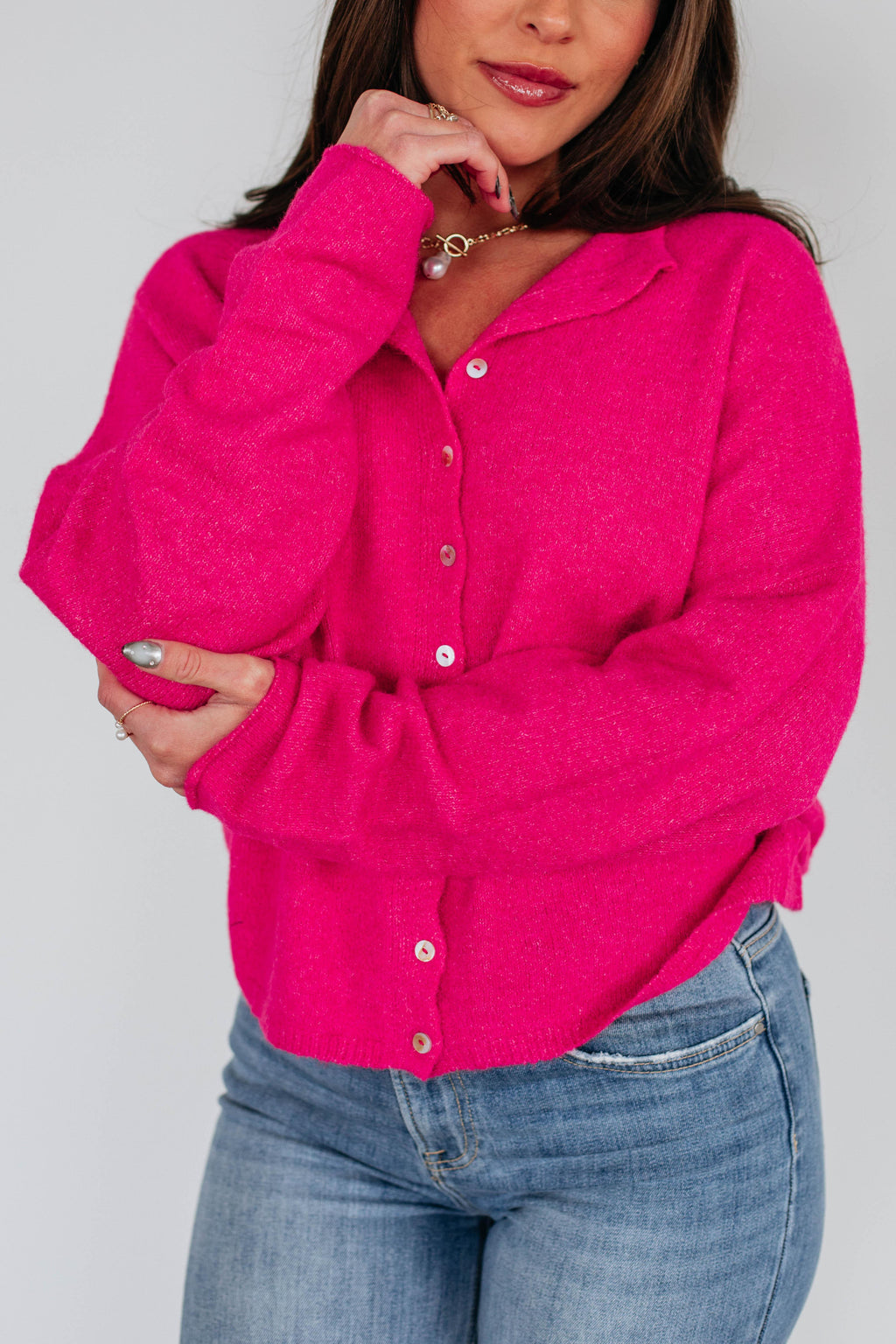 Brooke Cardigan - Fuchsia