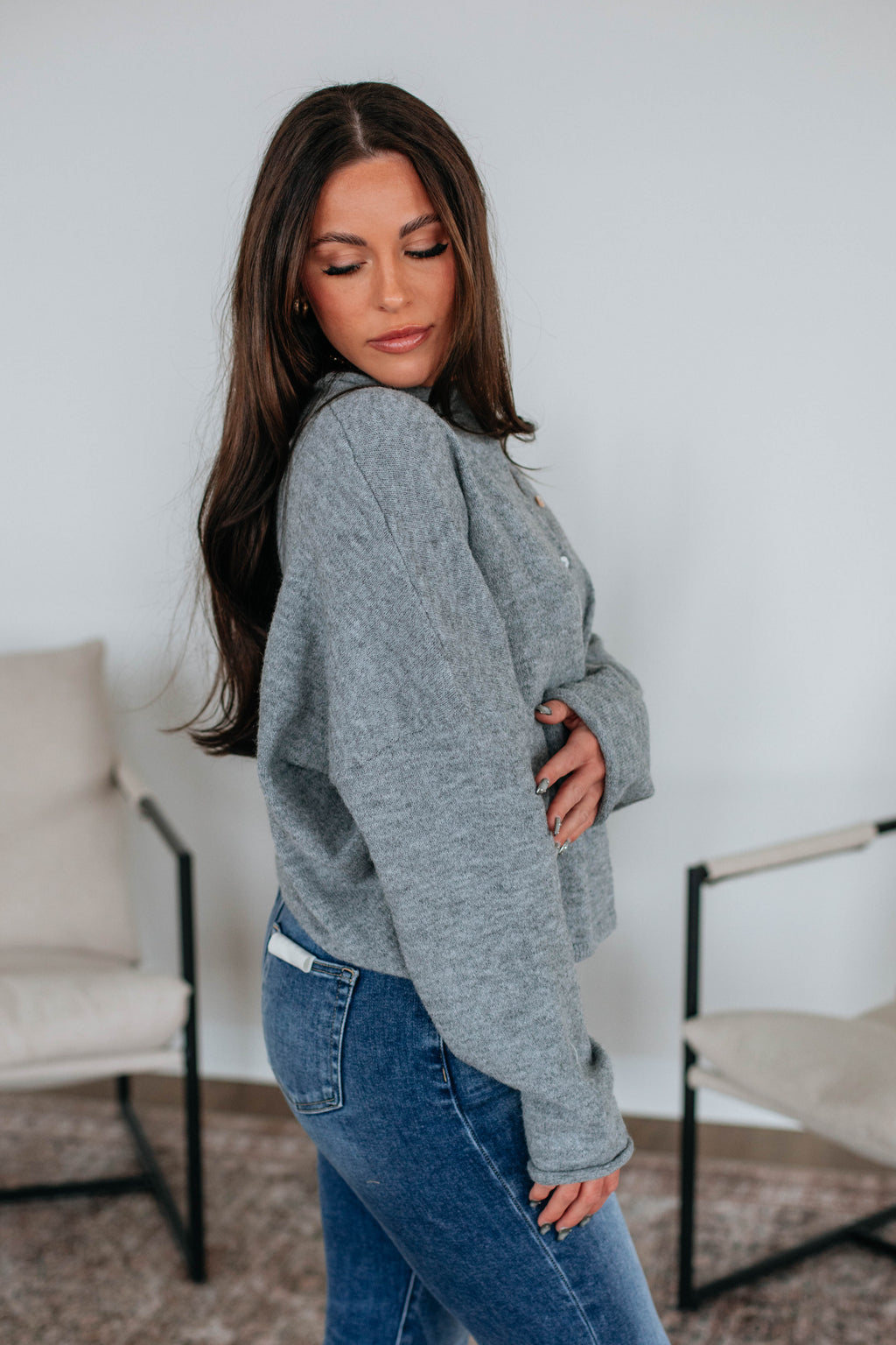Brooke Cardigan - Heather Grey