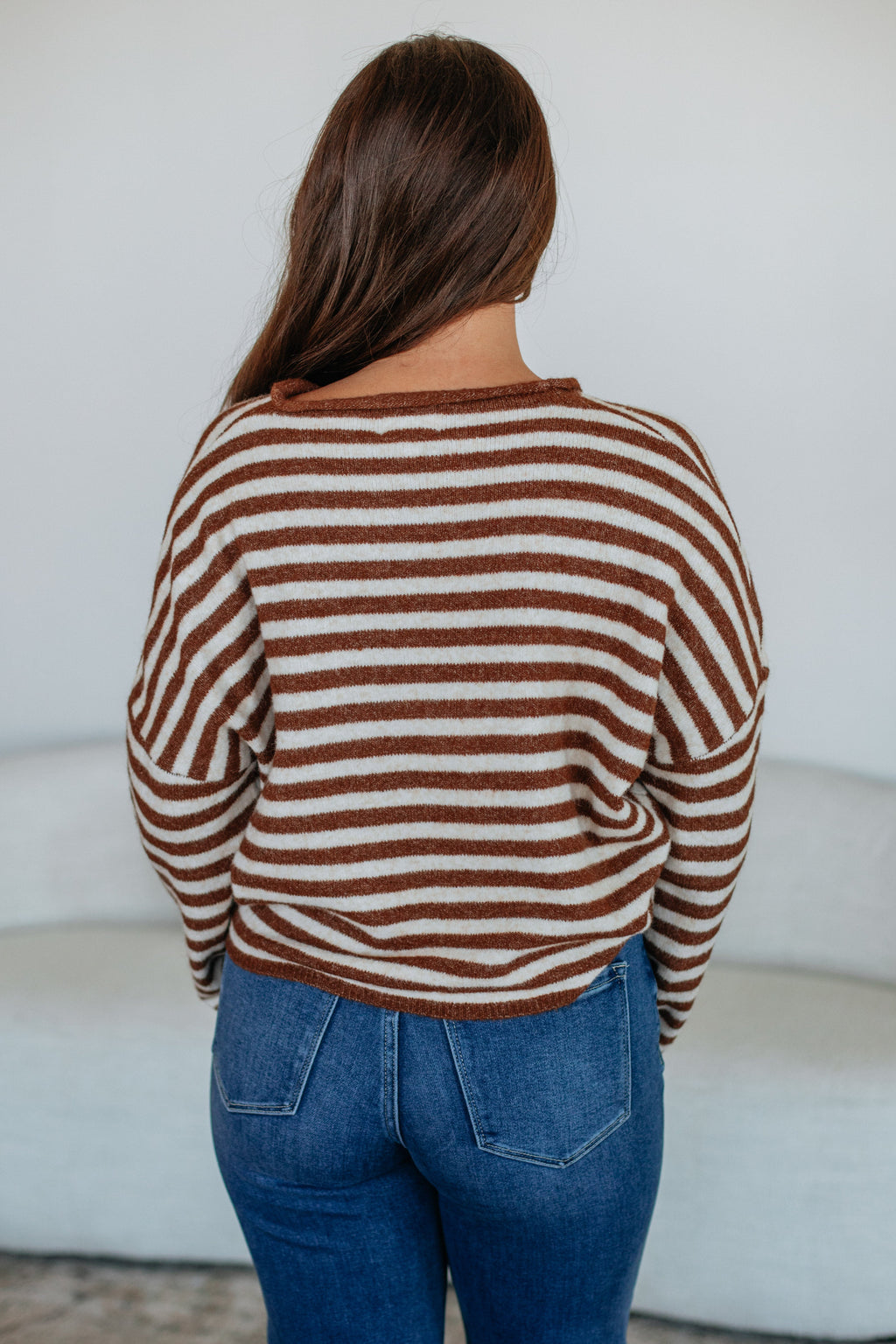 Brooke Striped Cardigan - Chocolate Mix