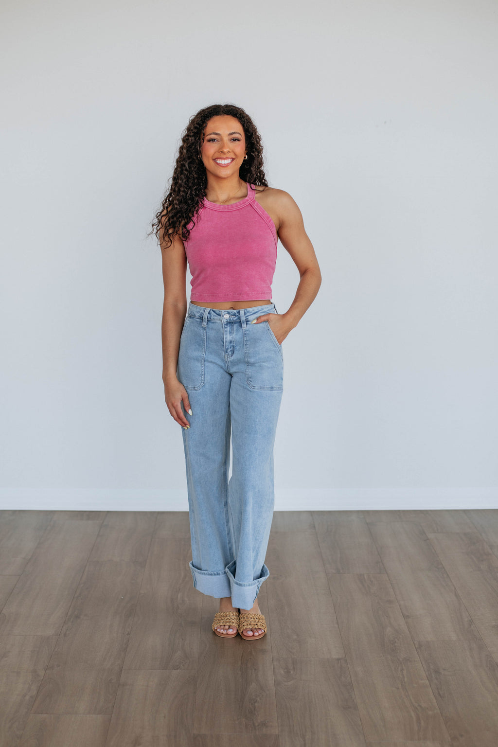 Chann Ribbed Tank - Berry