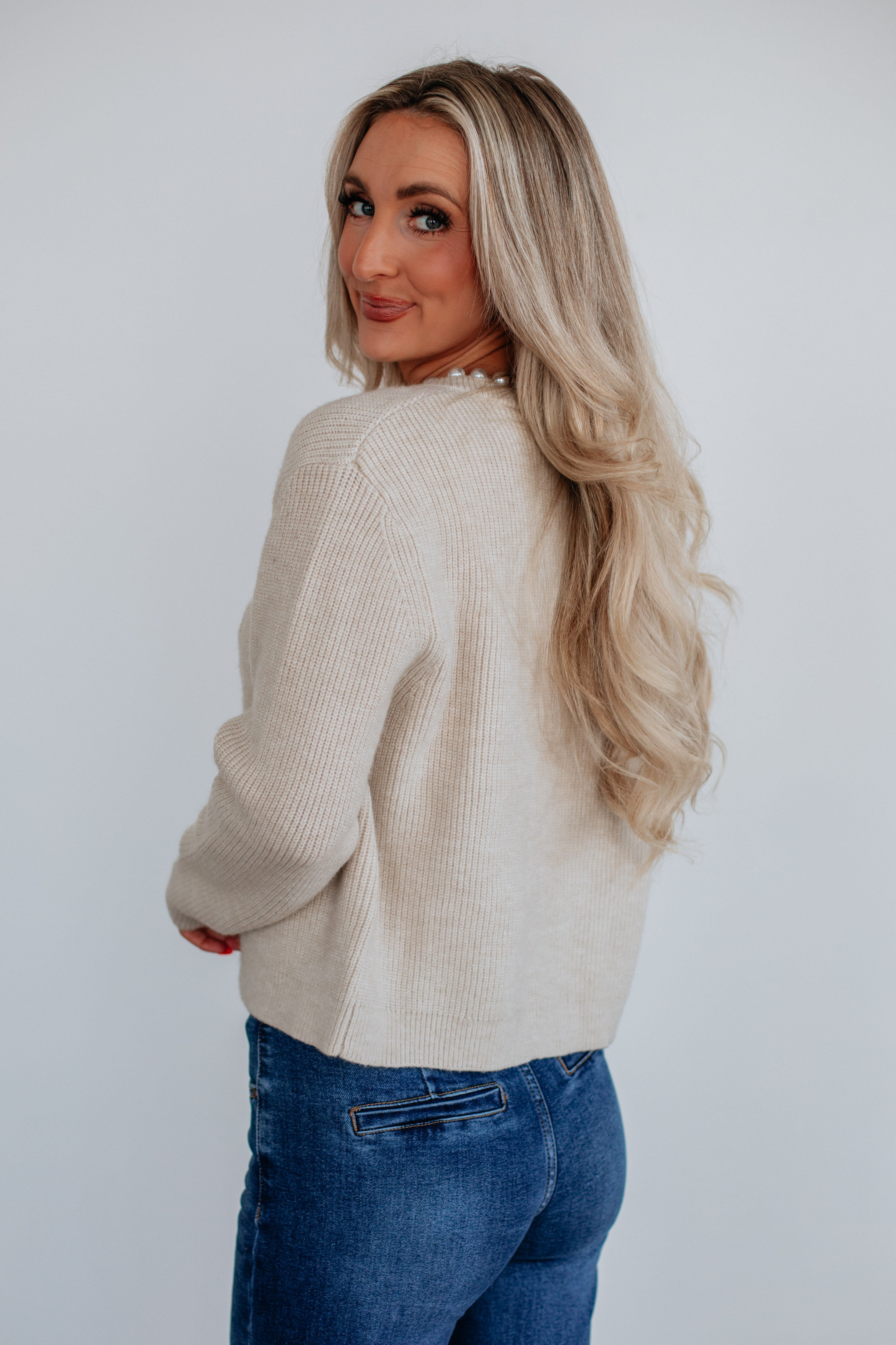Coleen Pearl Trim Cardigan
