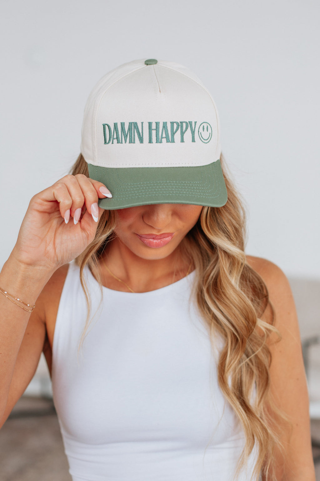 Damn Happy Trucker Hat