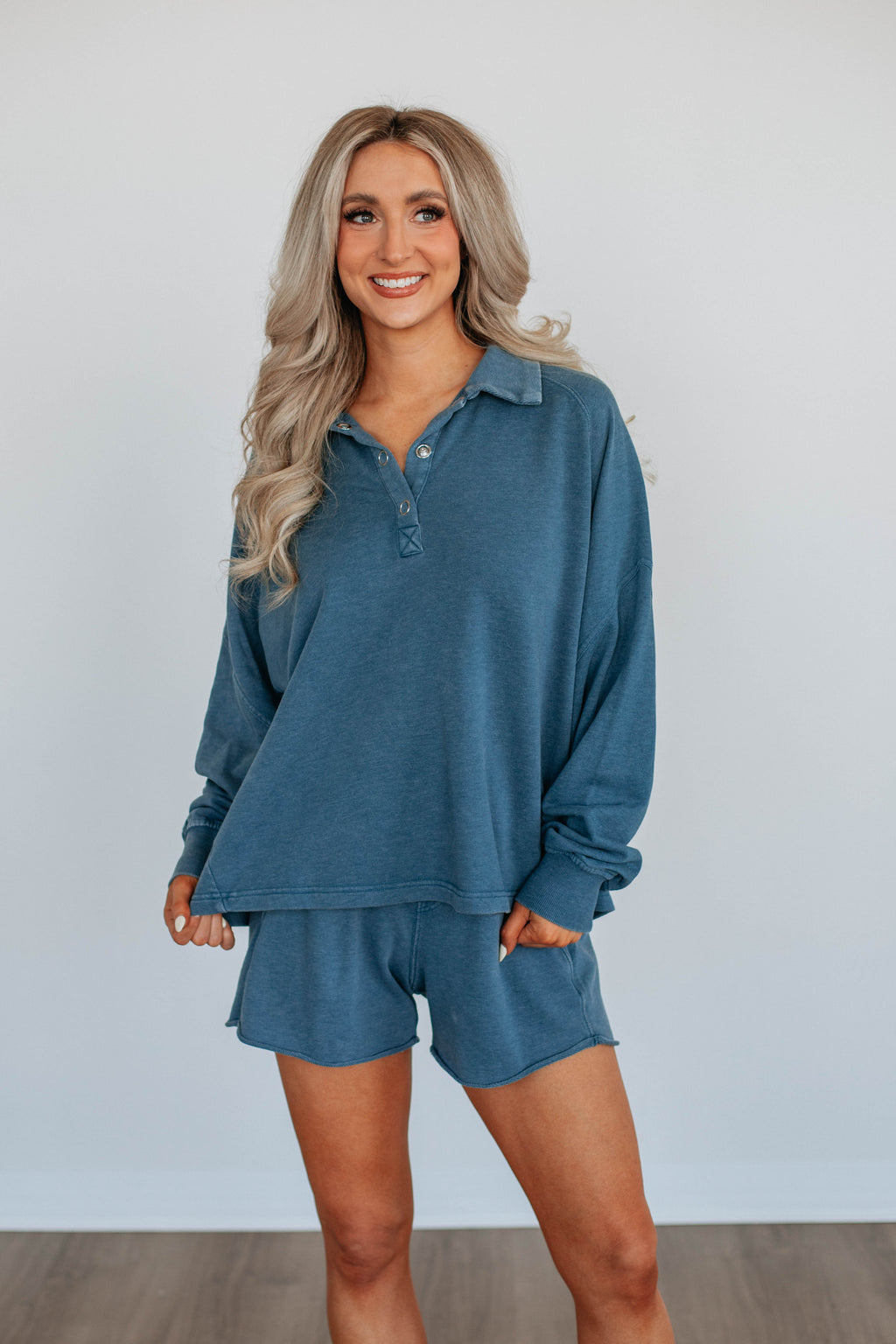 Jyl Washed Pullover - Deep Sea