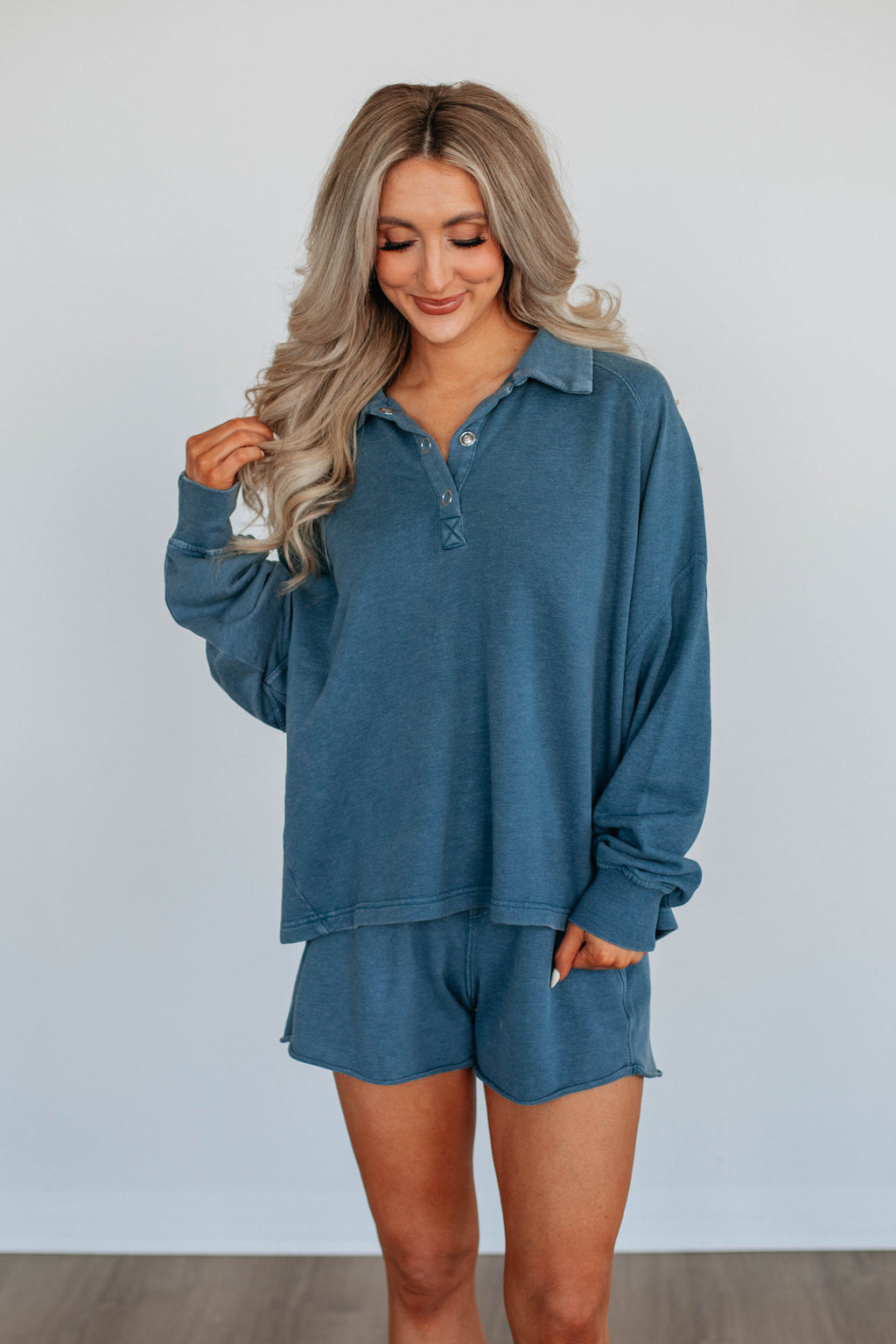 Jyl Washed Pullover - Deep Sea