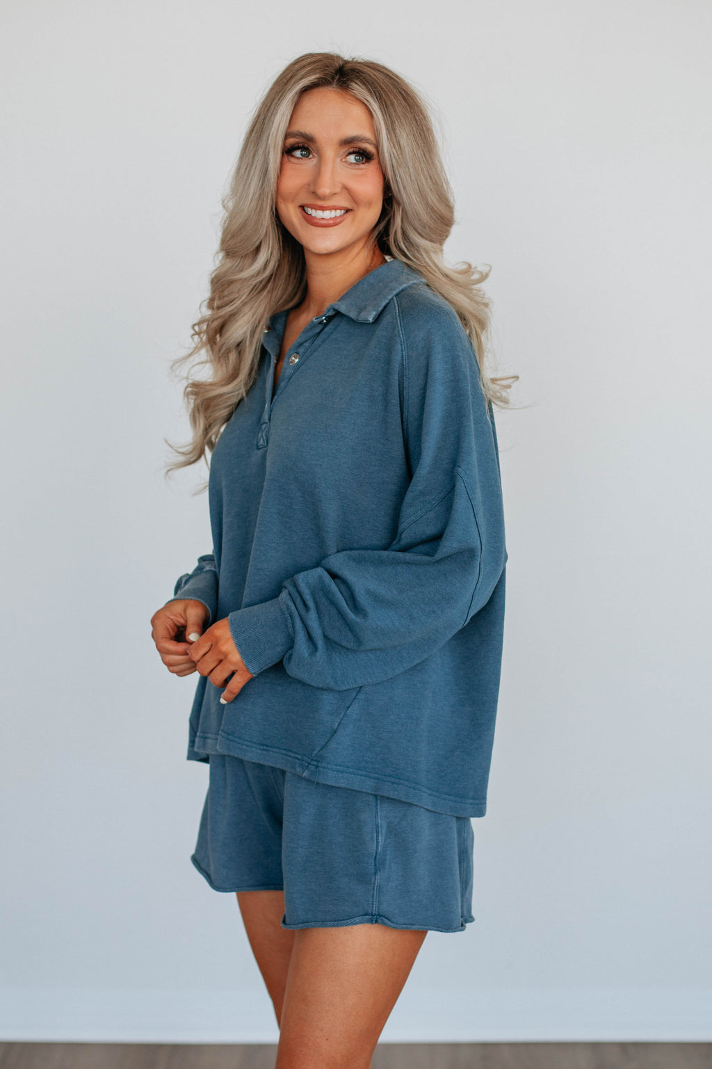 Jyl Washed Pullover - Deep Sea