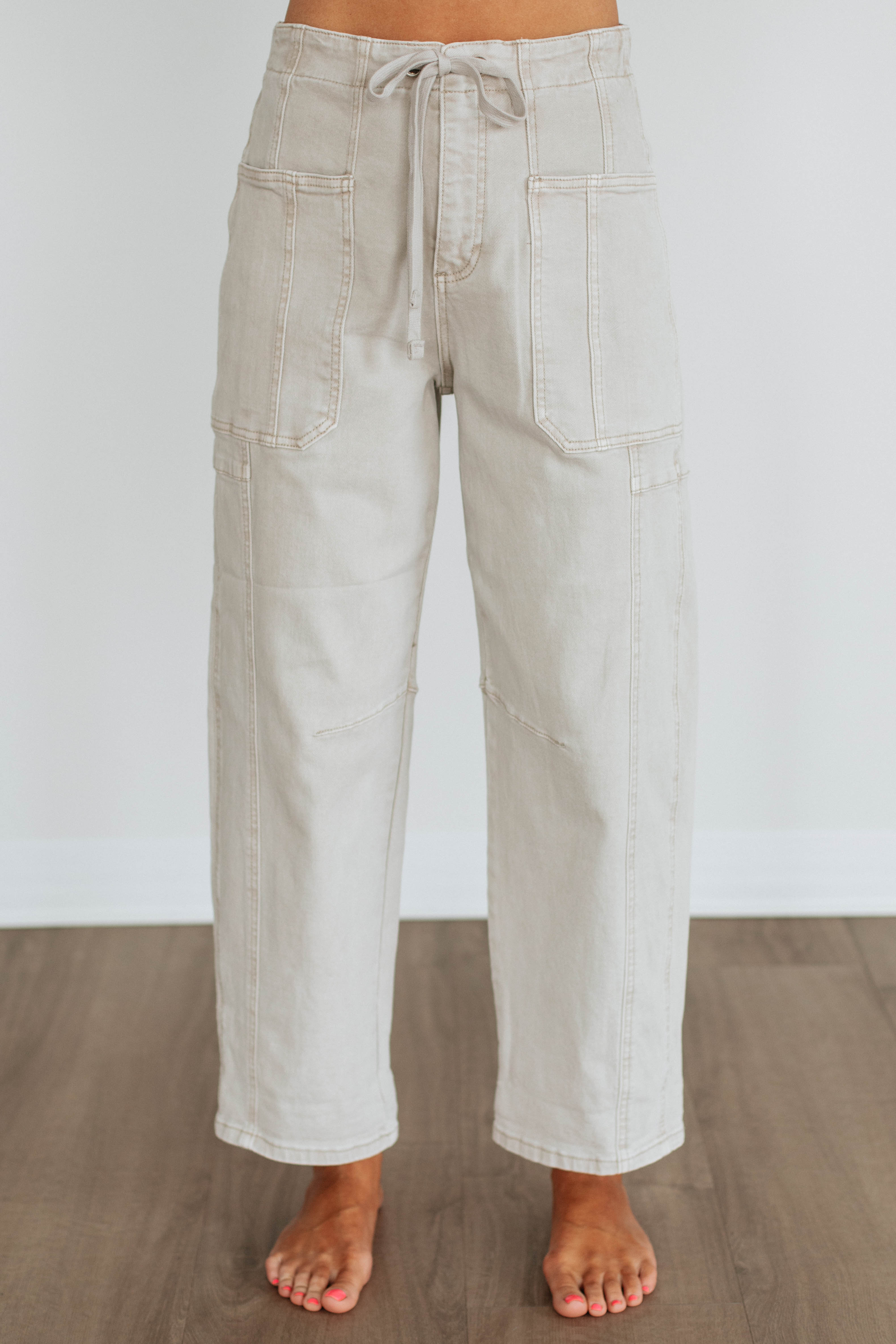 Kodi Risen Cargo Jeans - Almond