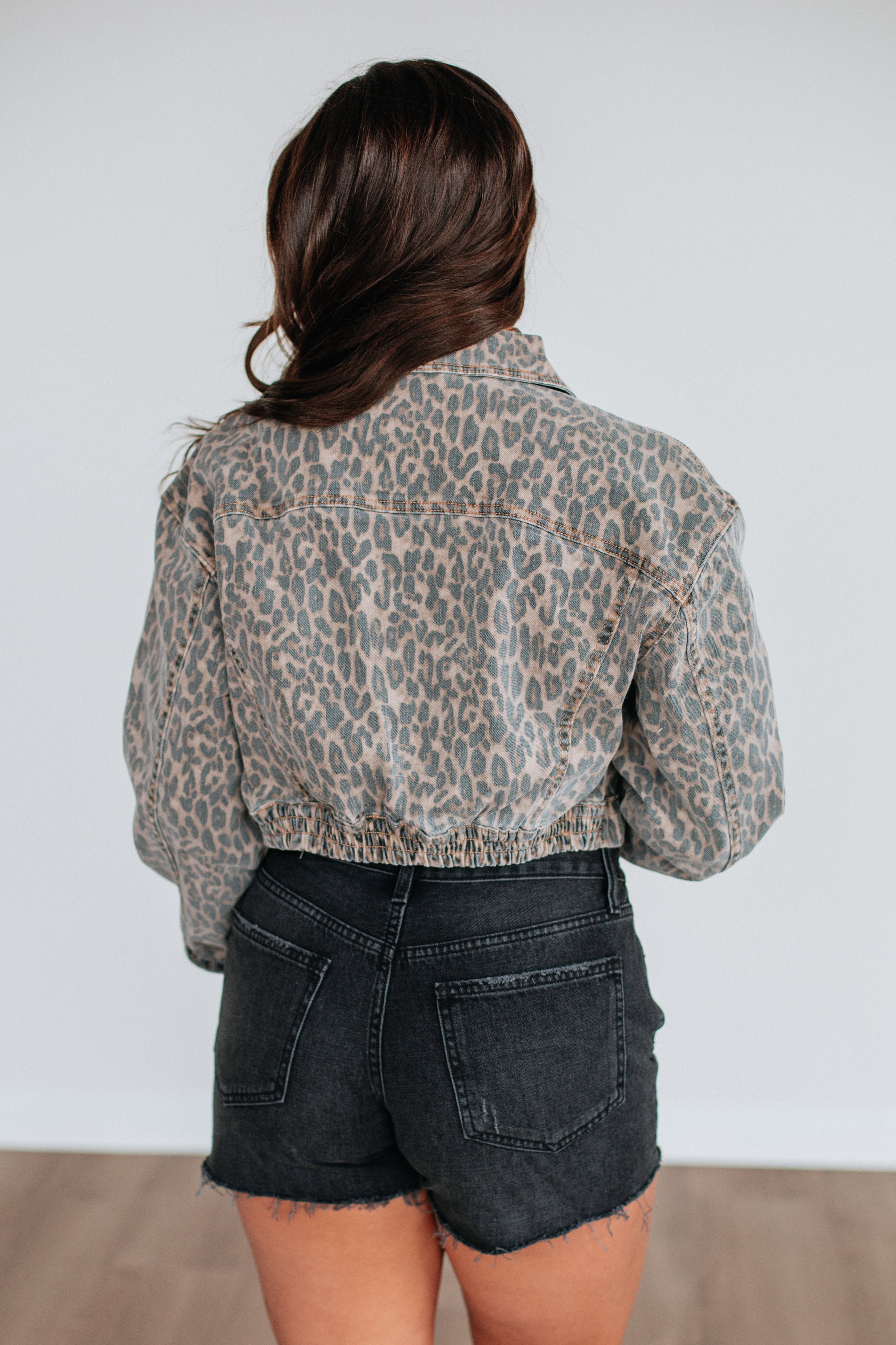 Desi Hidden Denim Jacket - Cheetah