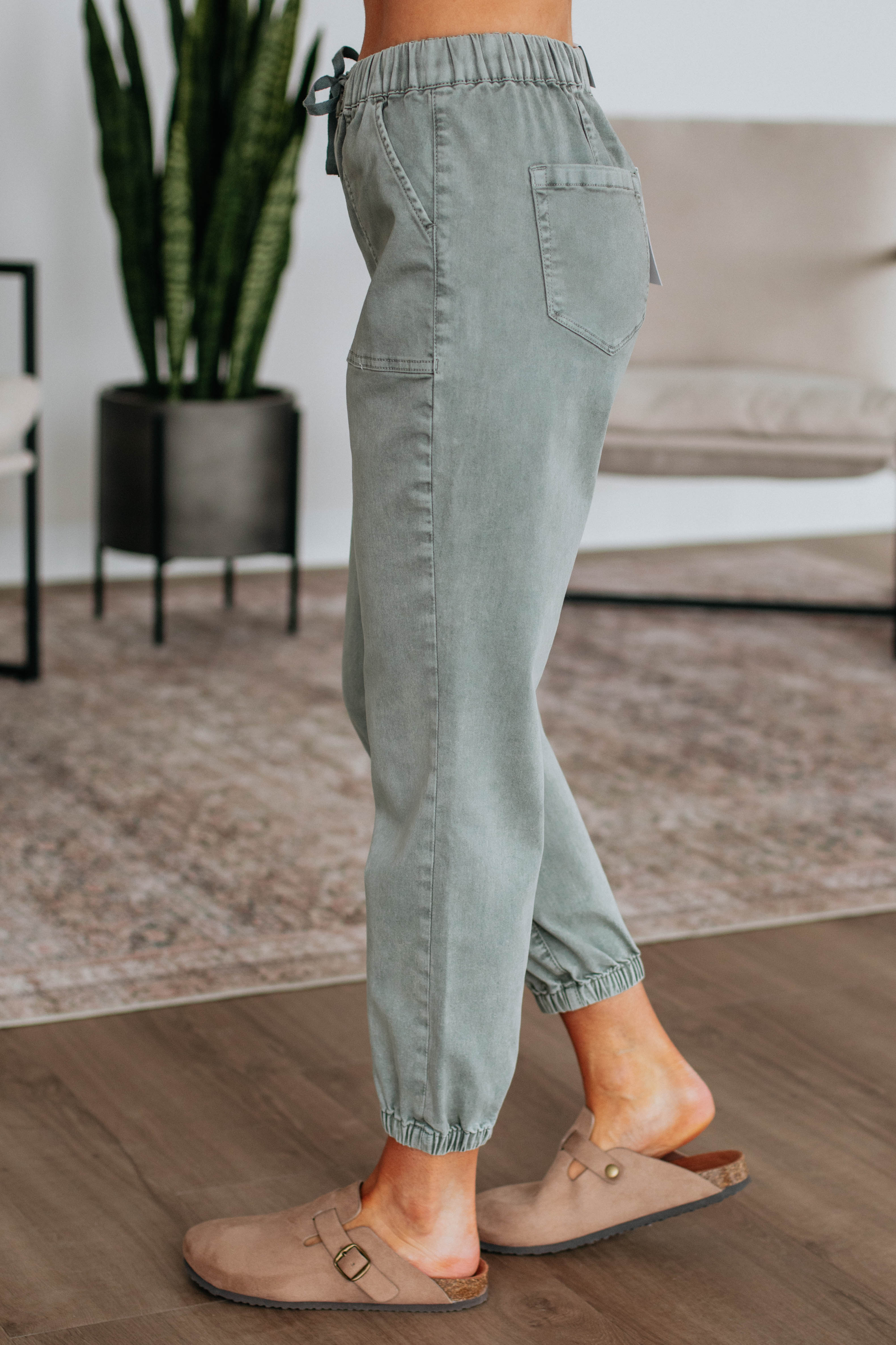 Drea Mica Joggers - Dusty Sage