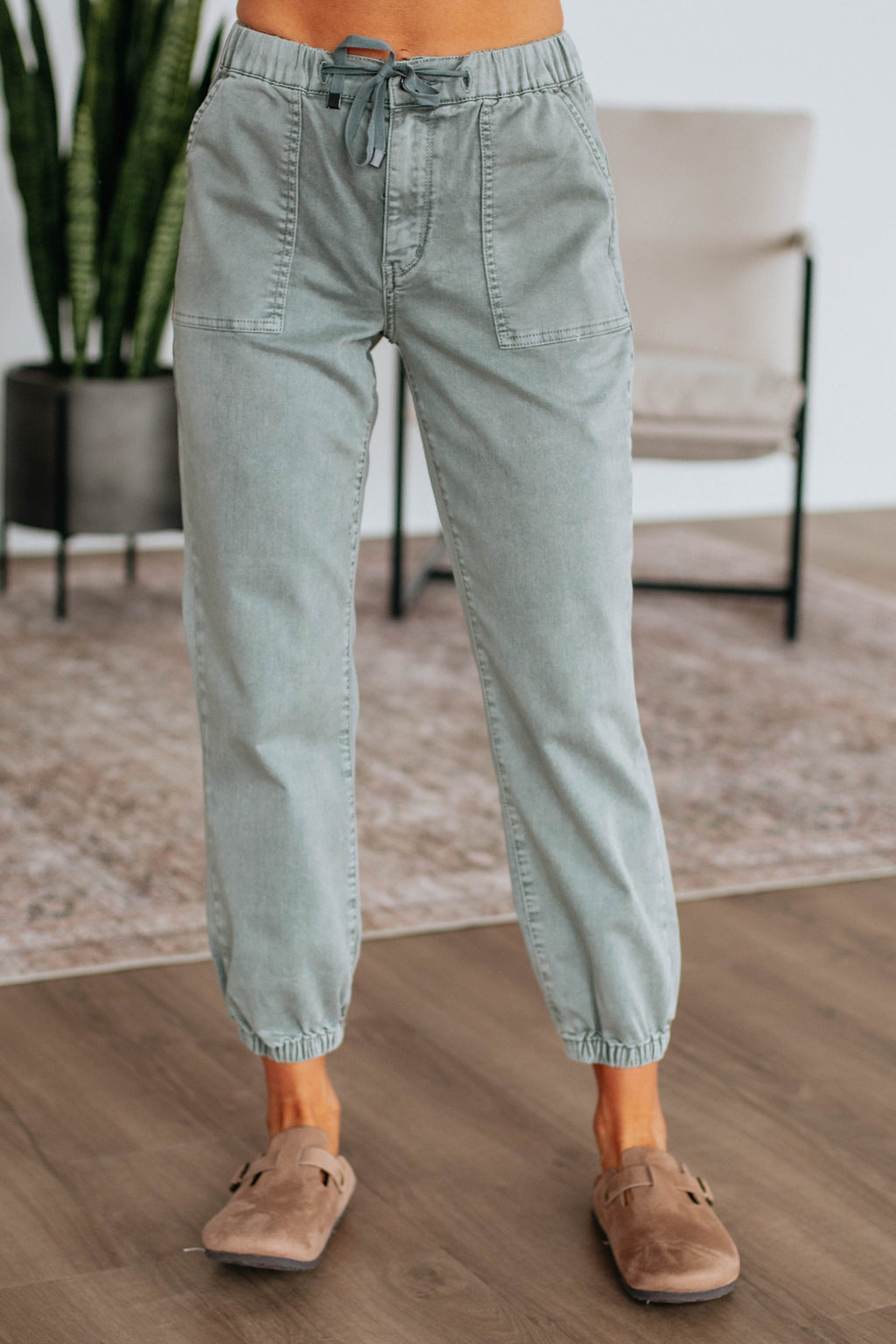 Drea Mica Joggers - Dusty Sage