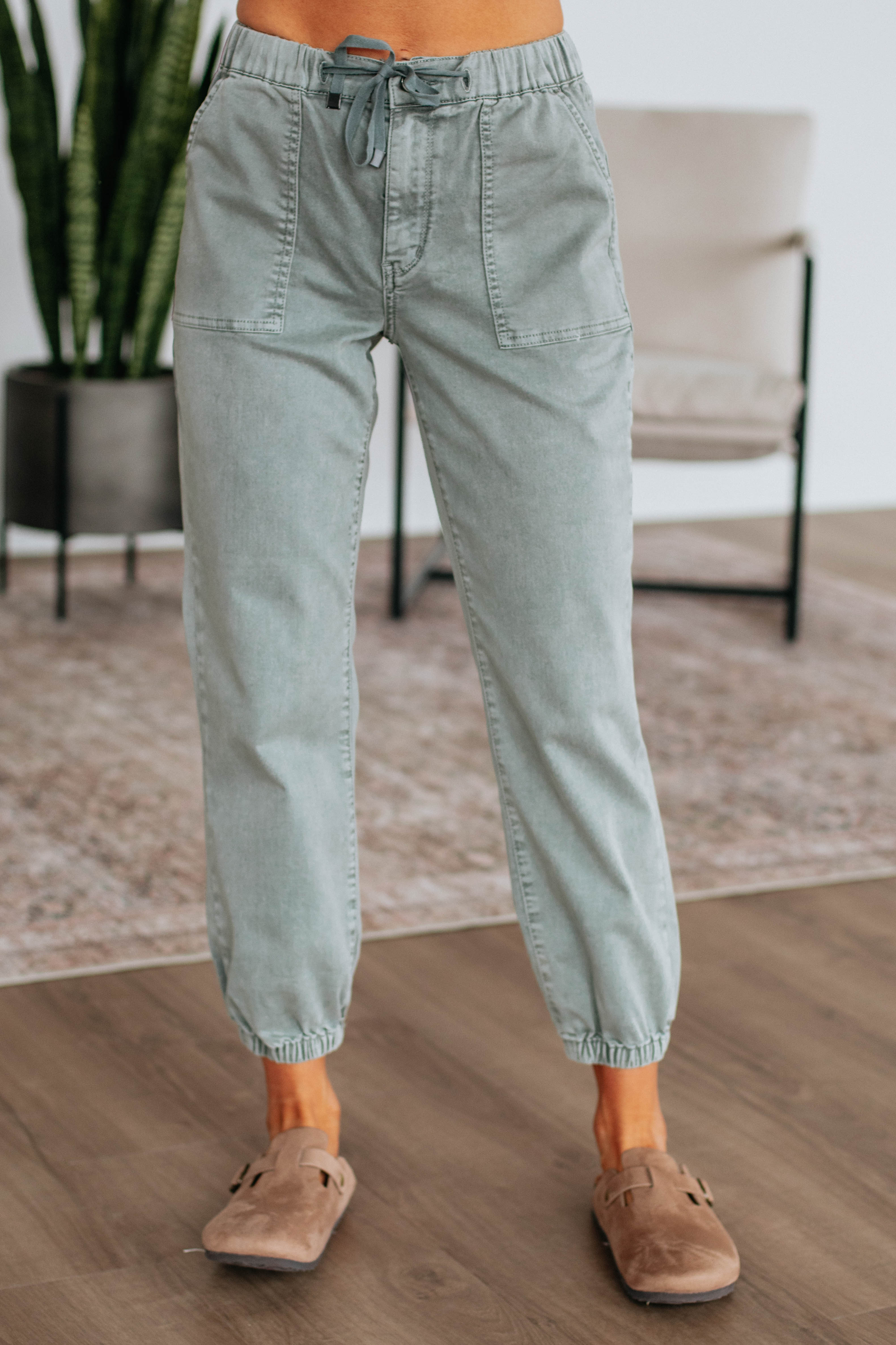 Drea Mica Joggers - Dusty Sage