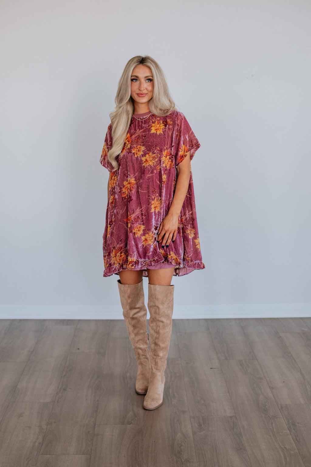 Verity Floral Velvet Dress