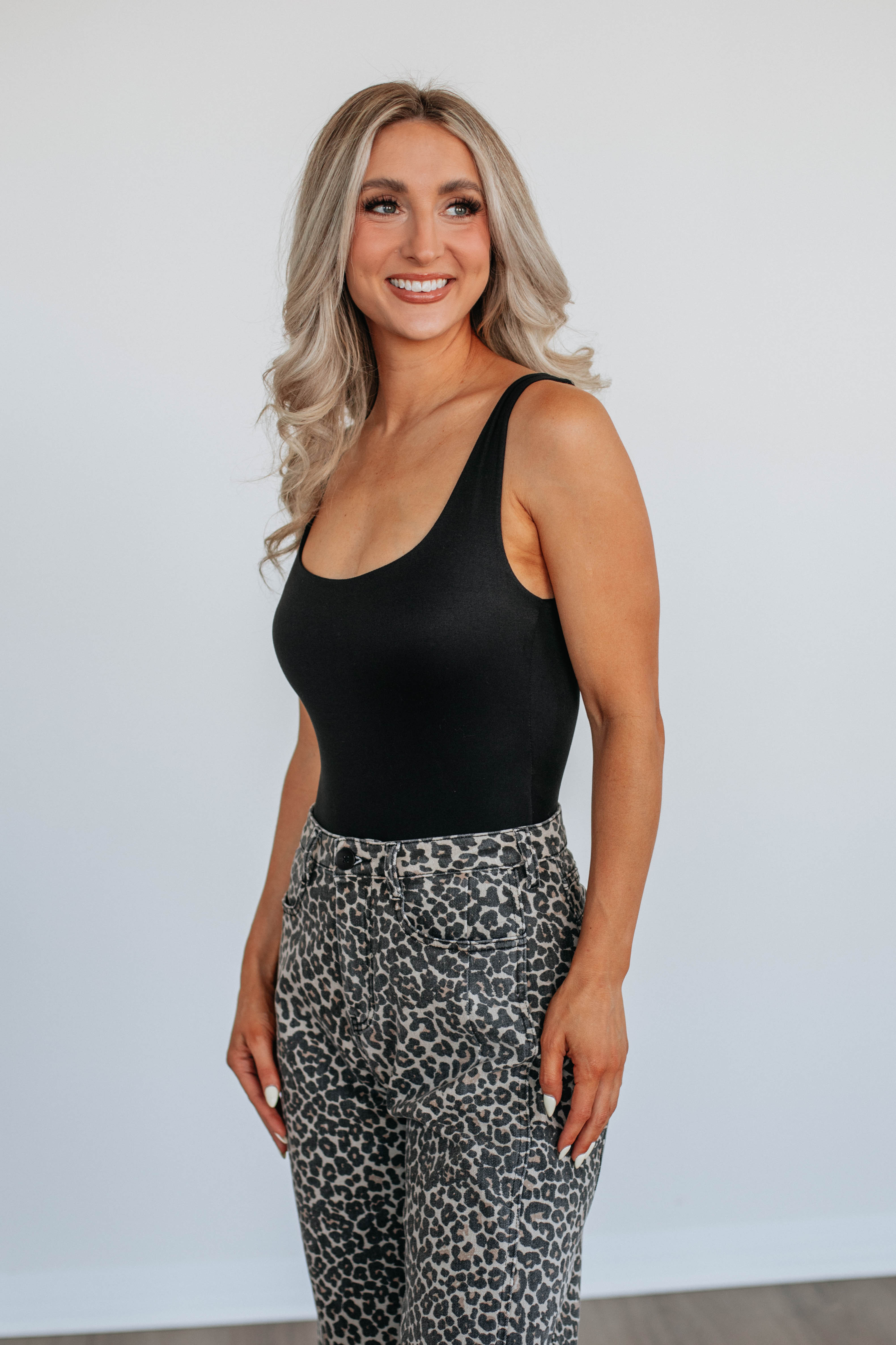 Elena Basic Bodysuit - Black