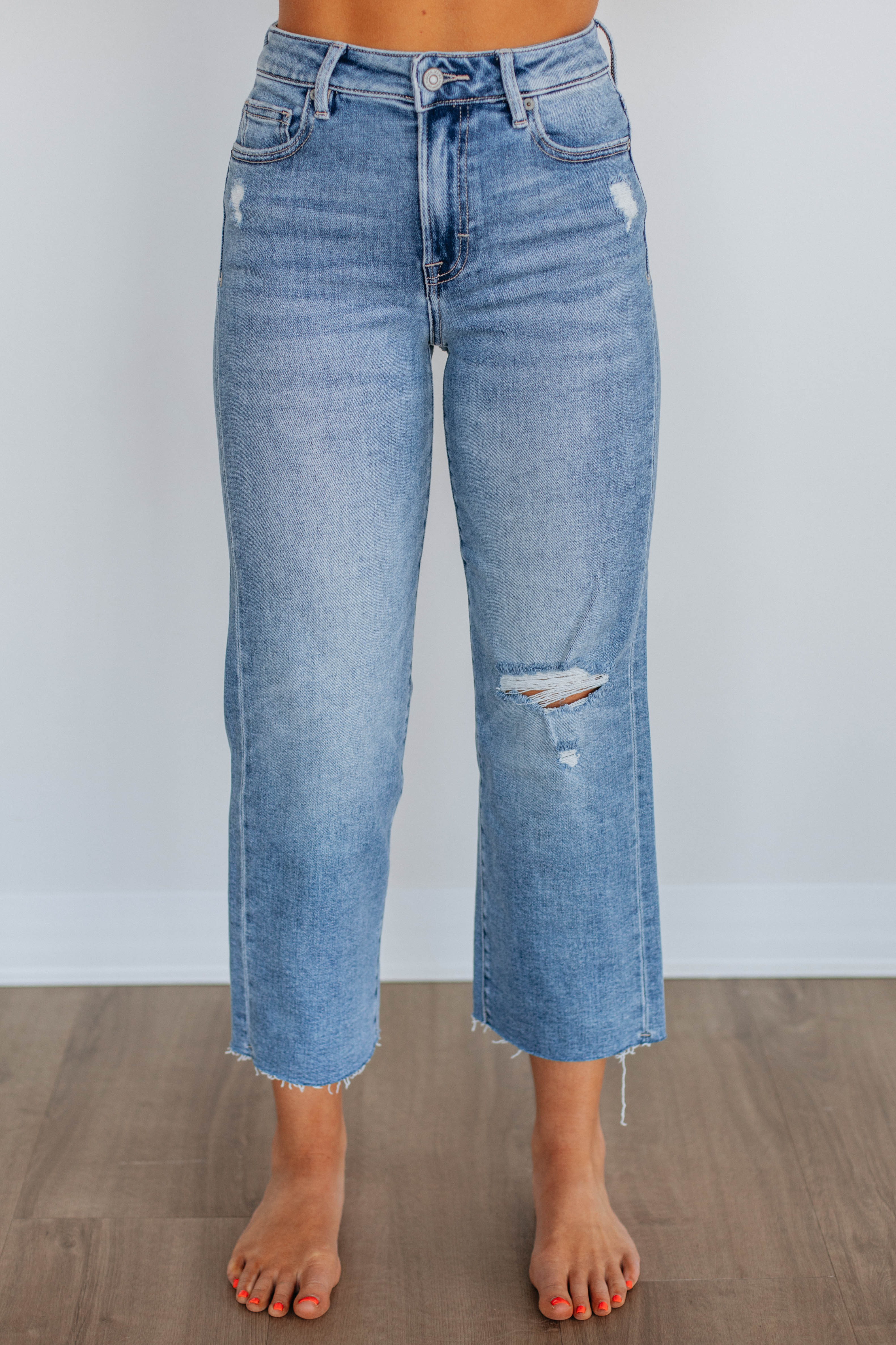 Ella Hidden Jeans - Medium Wash