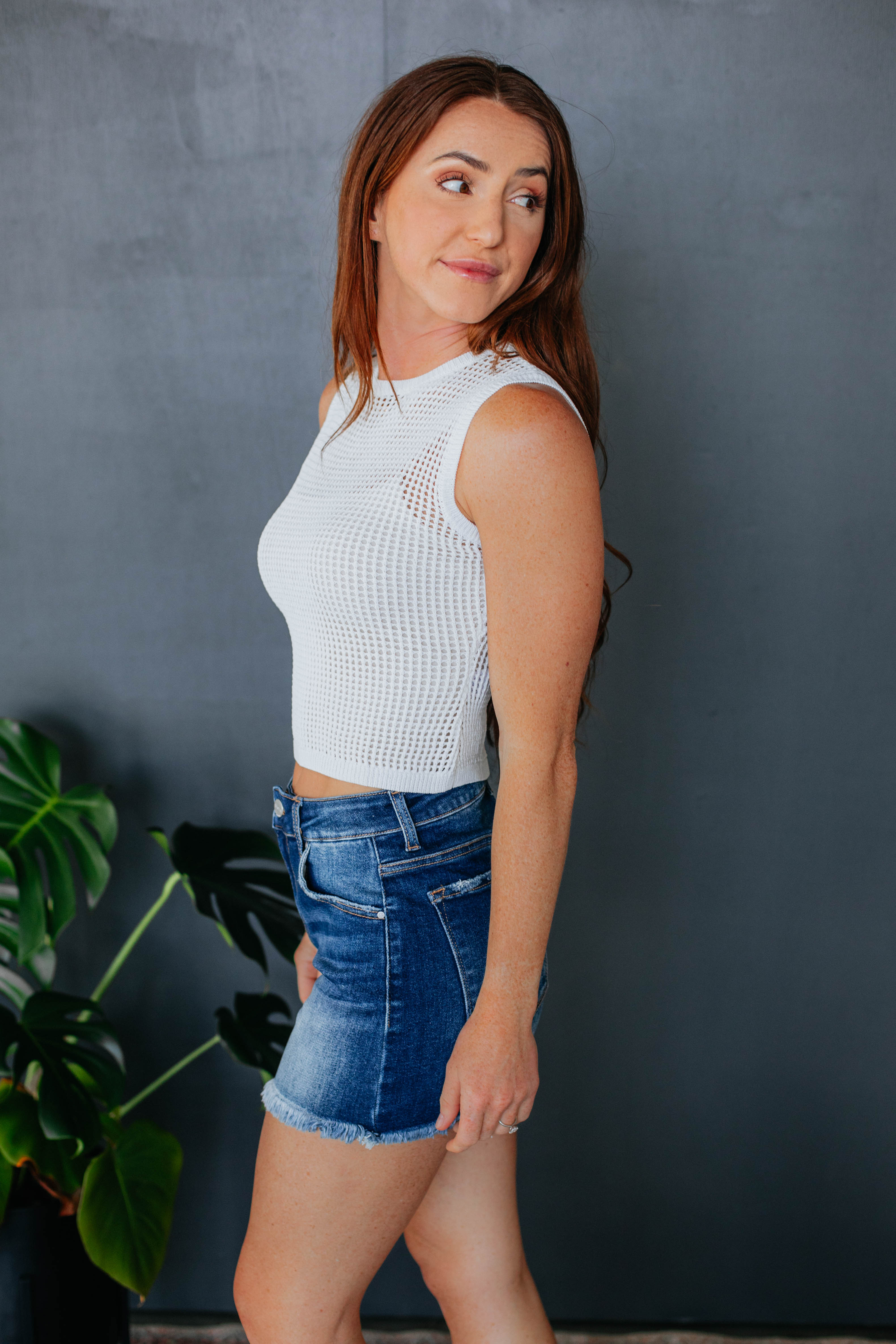 Esmeralda Crochet Tank - Ivory