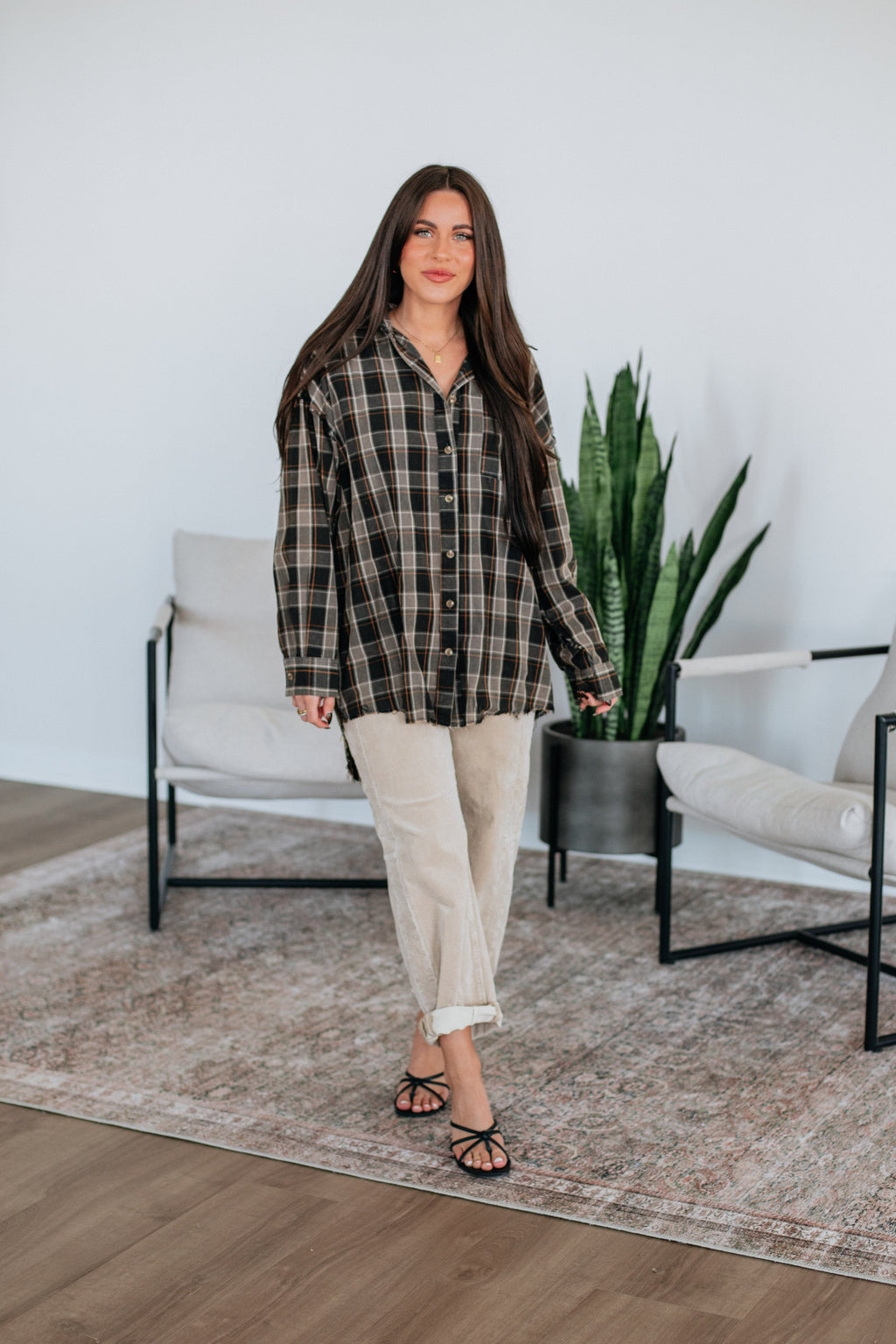 Janelle Flannel Top