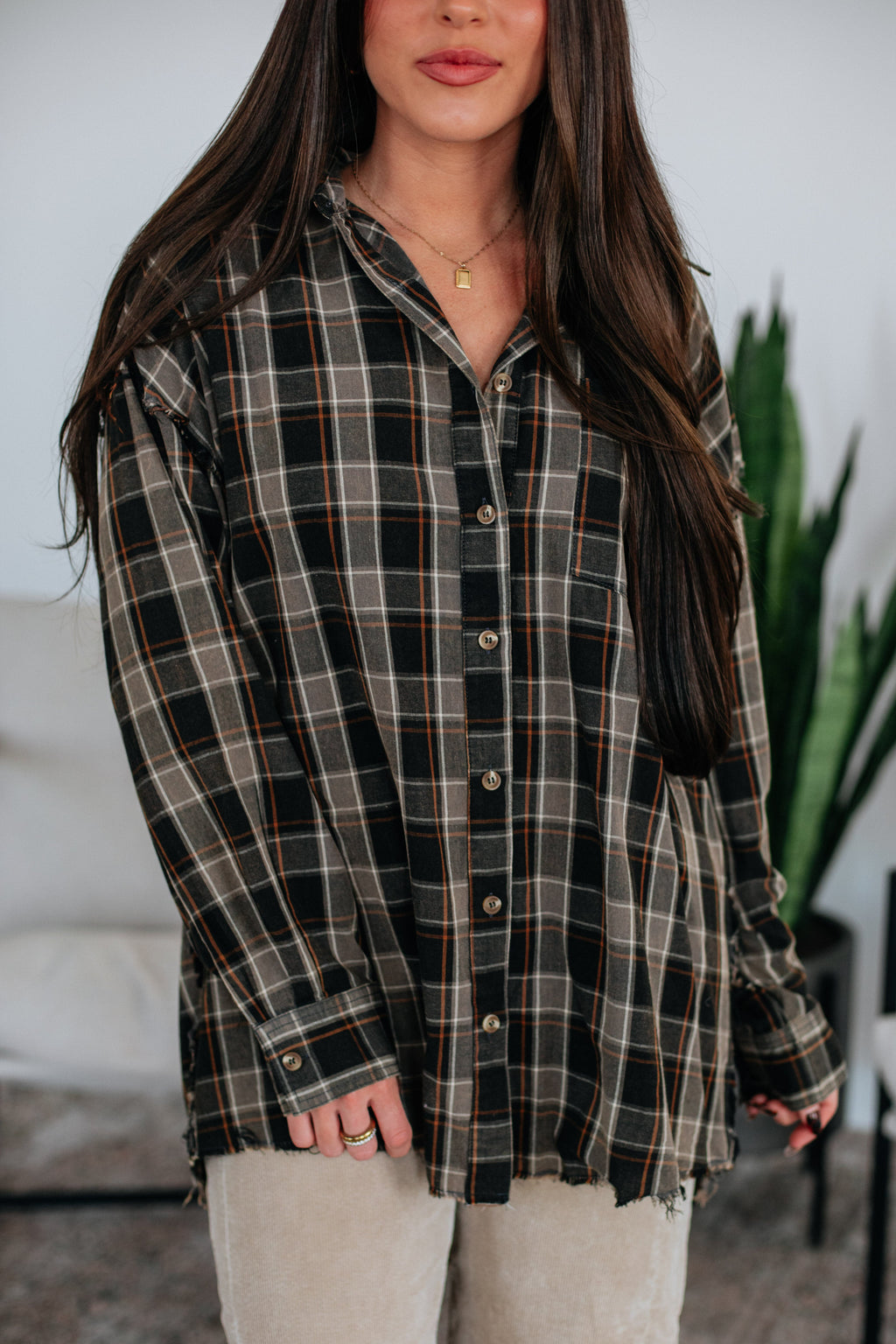Janelle Flannel Top