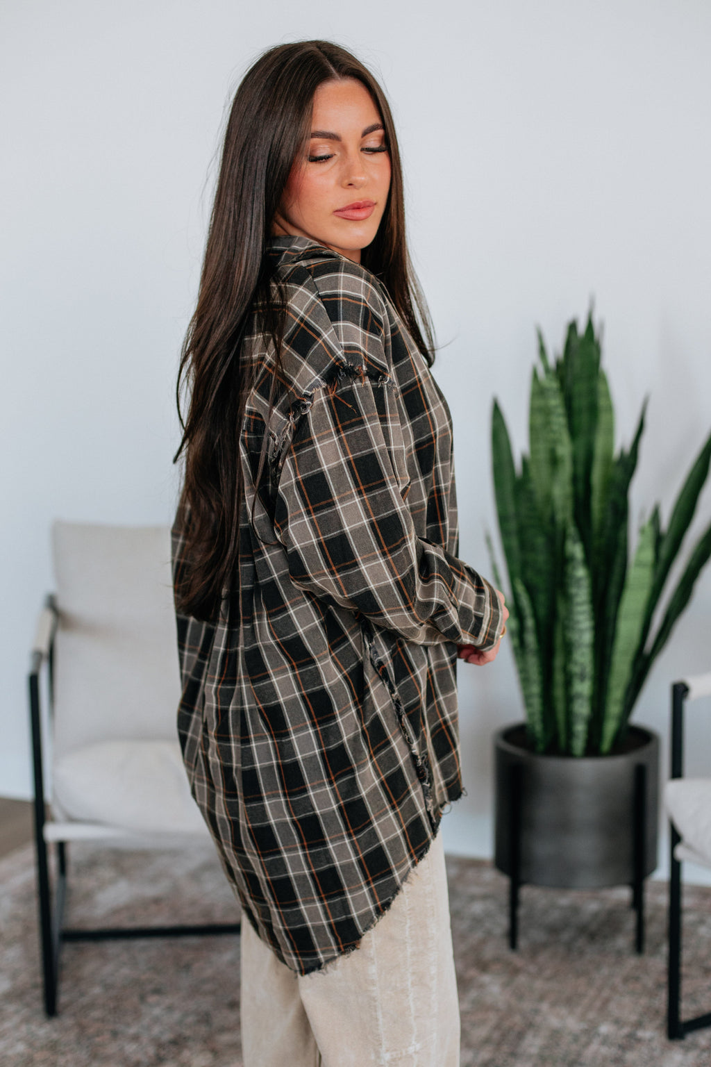 Janelle Flannel Top