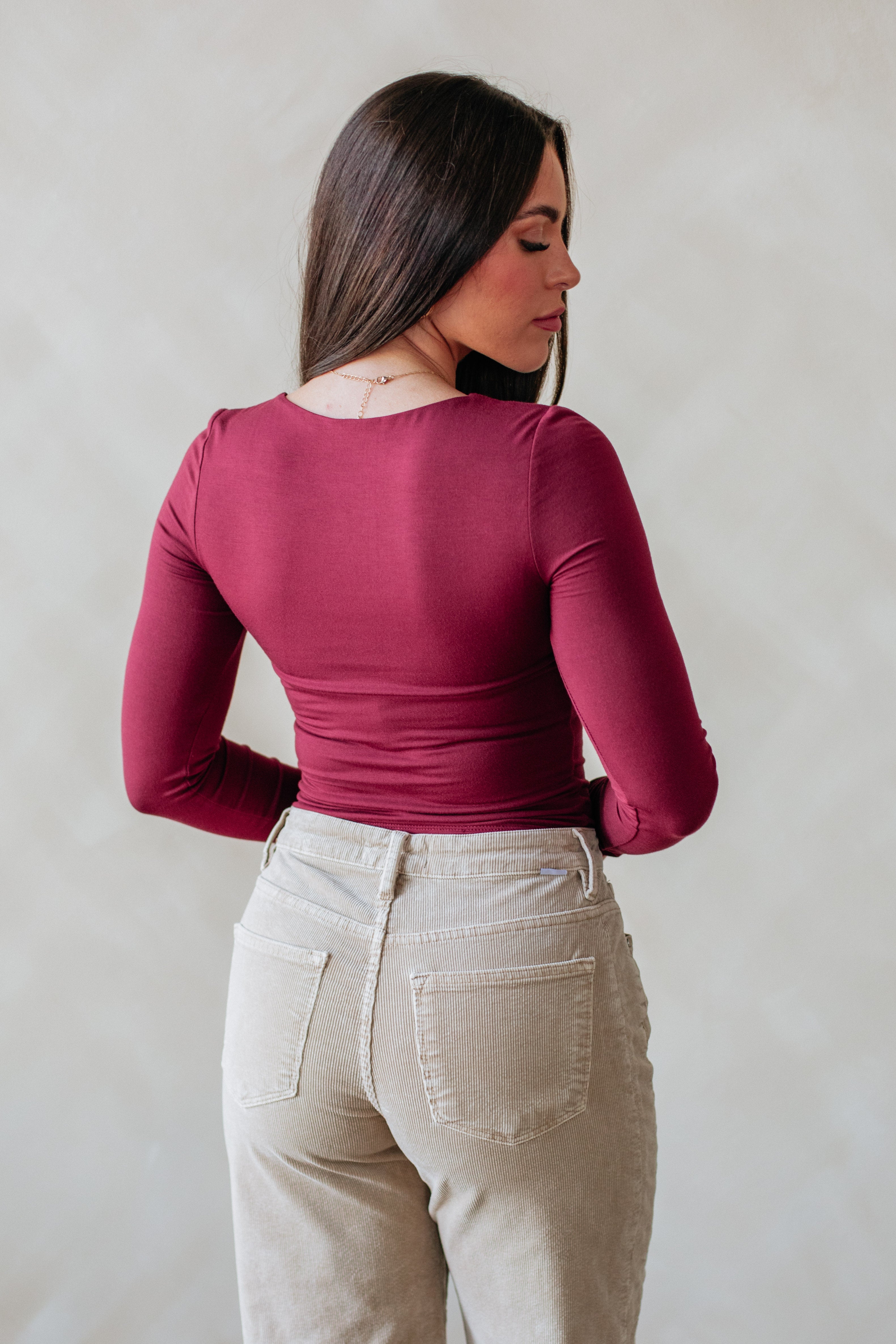 Shayla Basic Top - Mulberry