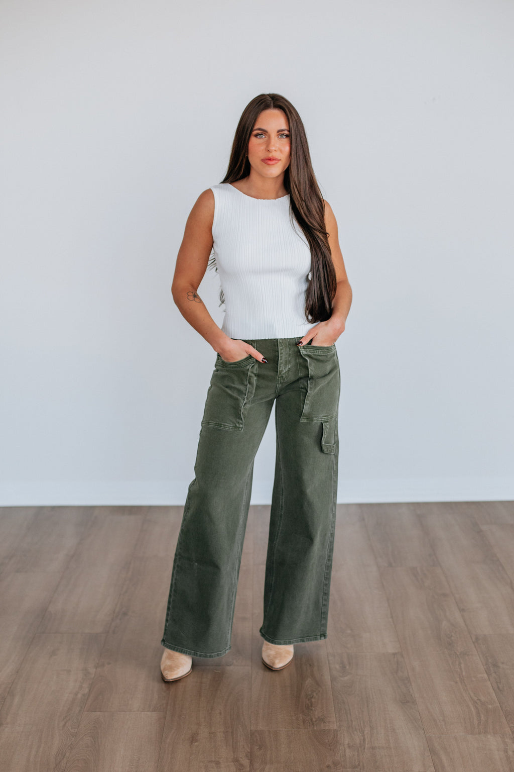 Missie Ribbed Tank - Ivory