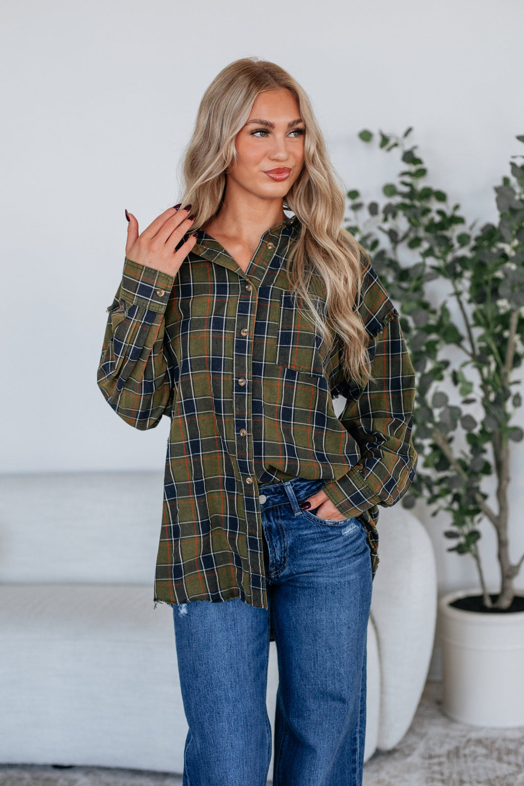 Janelle Flannel Top