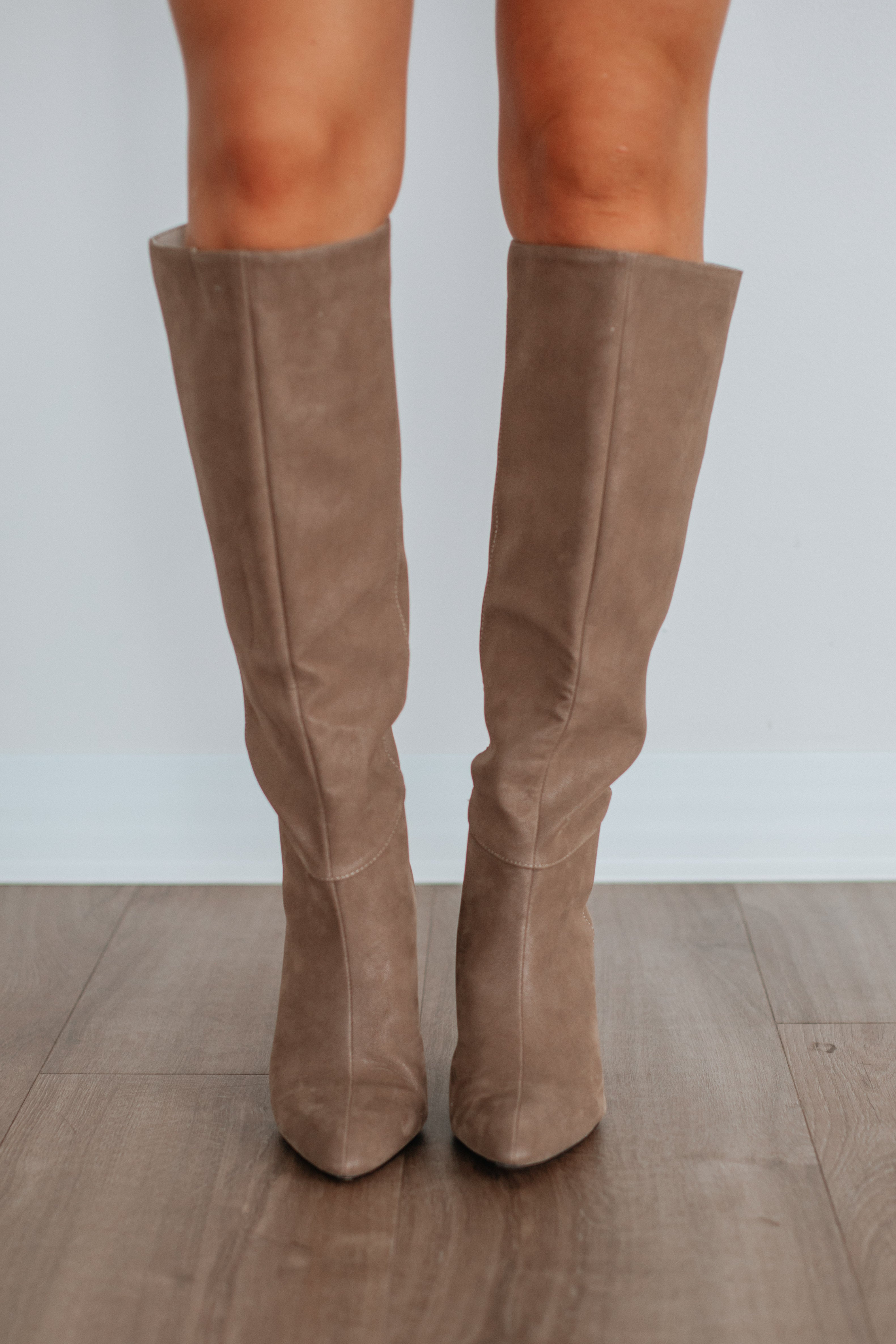 Take Me Seriously Boots - Dark Taupe