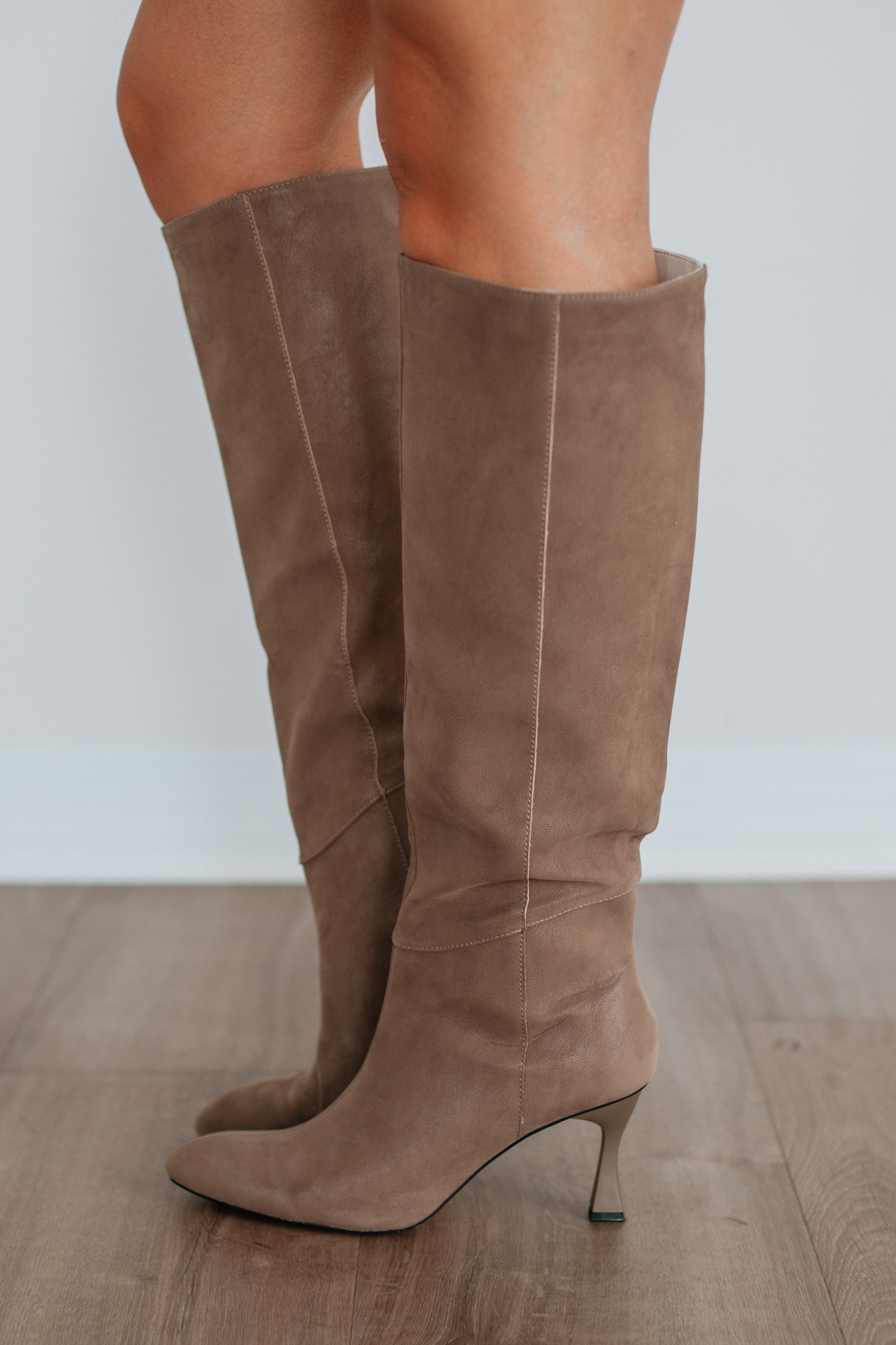 Take Me Seriously Boots - Dark Taupe