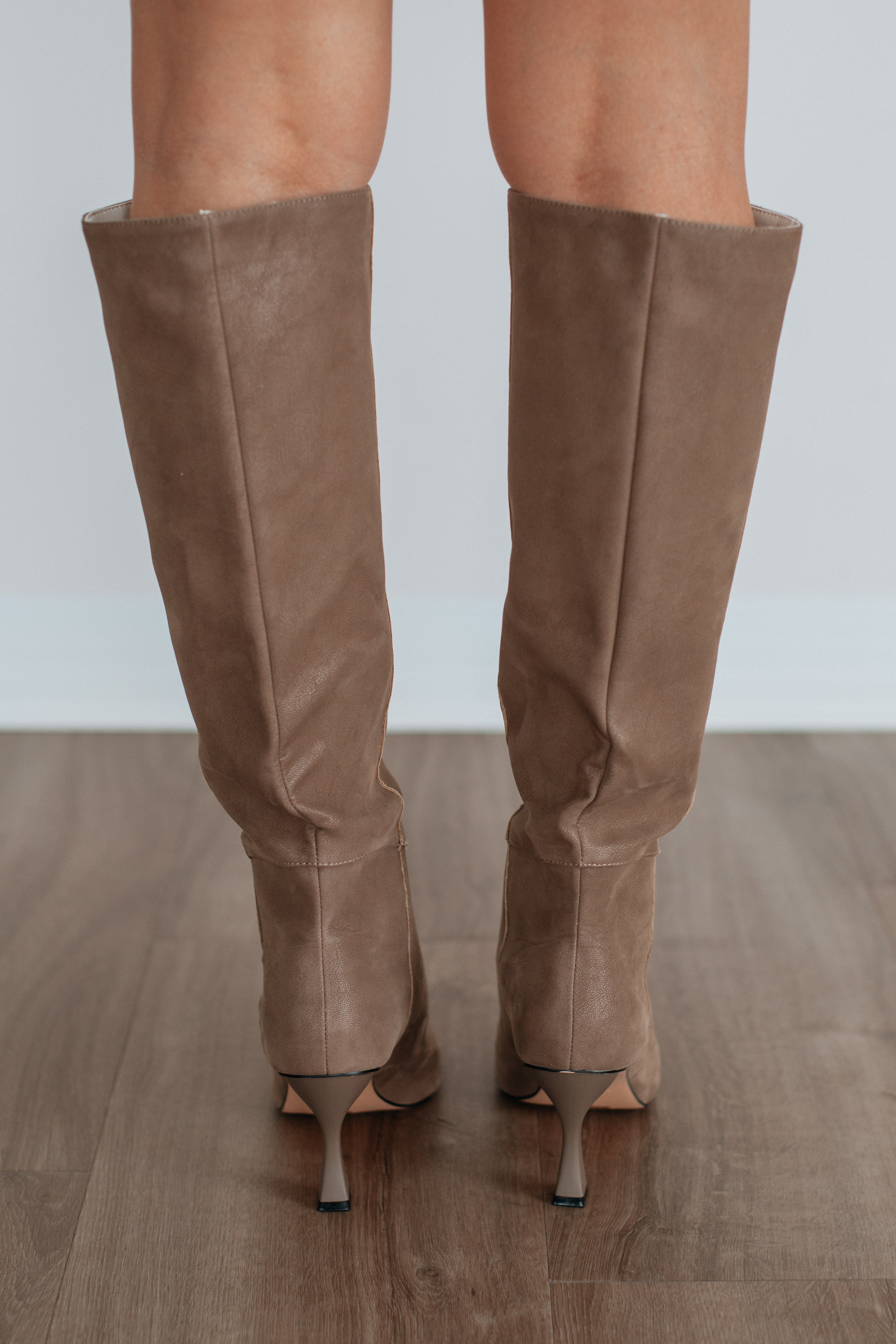 Take Me Seriously Boots - Dark Taupe