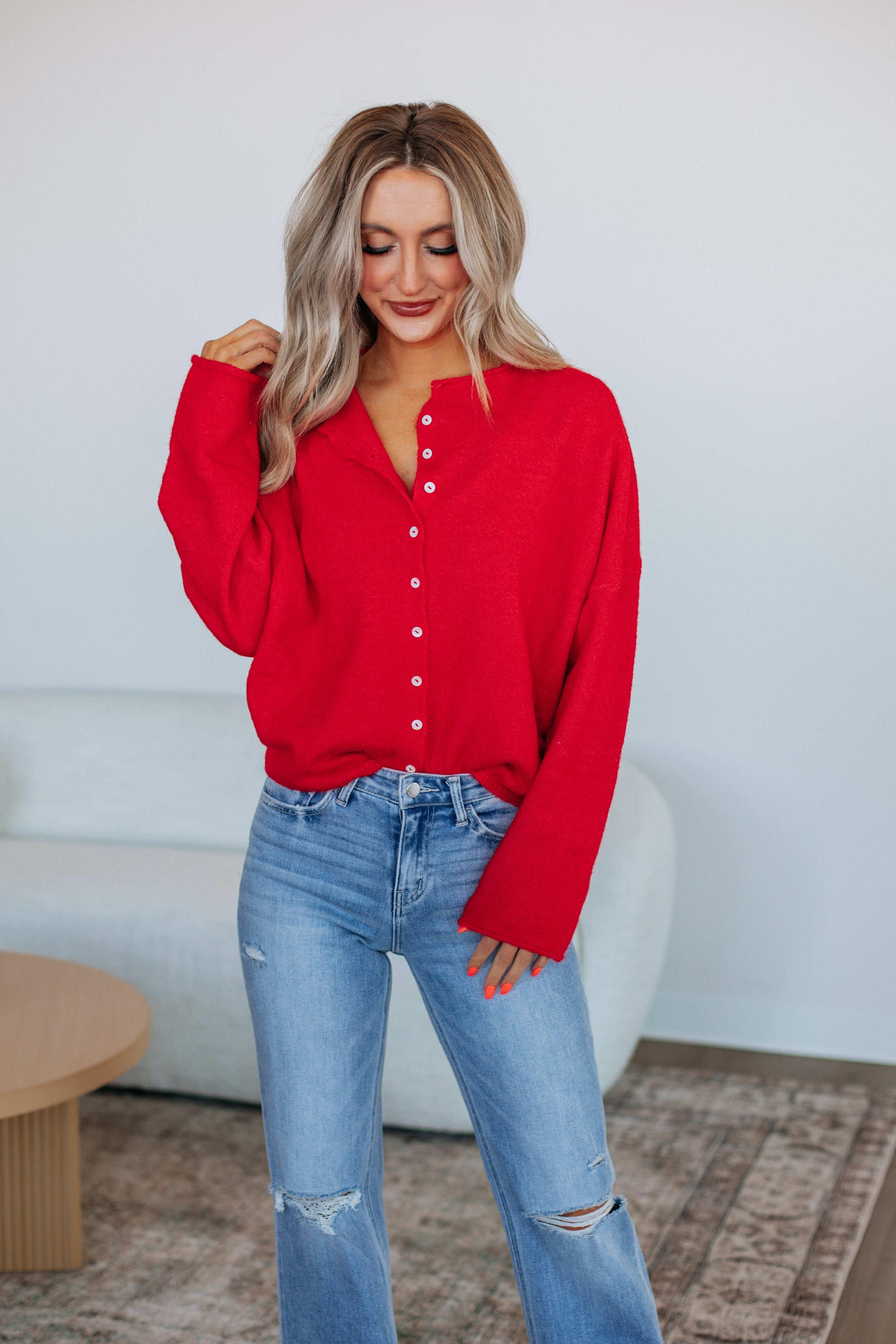 Brooke Cardigan - Cherry