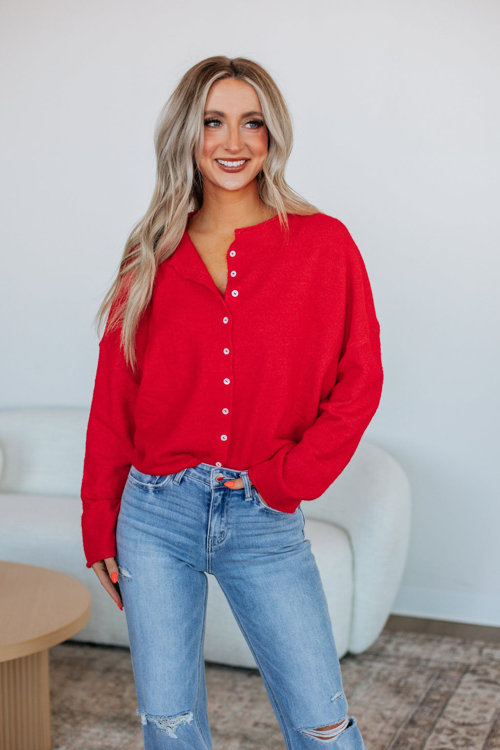 Brooke Cardigan - Cherry